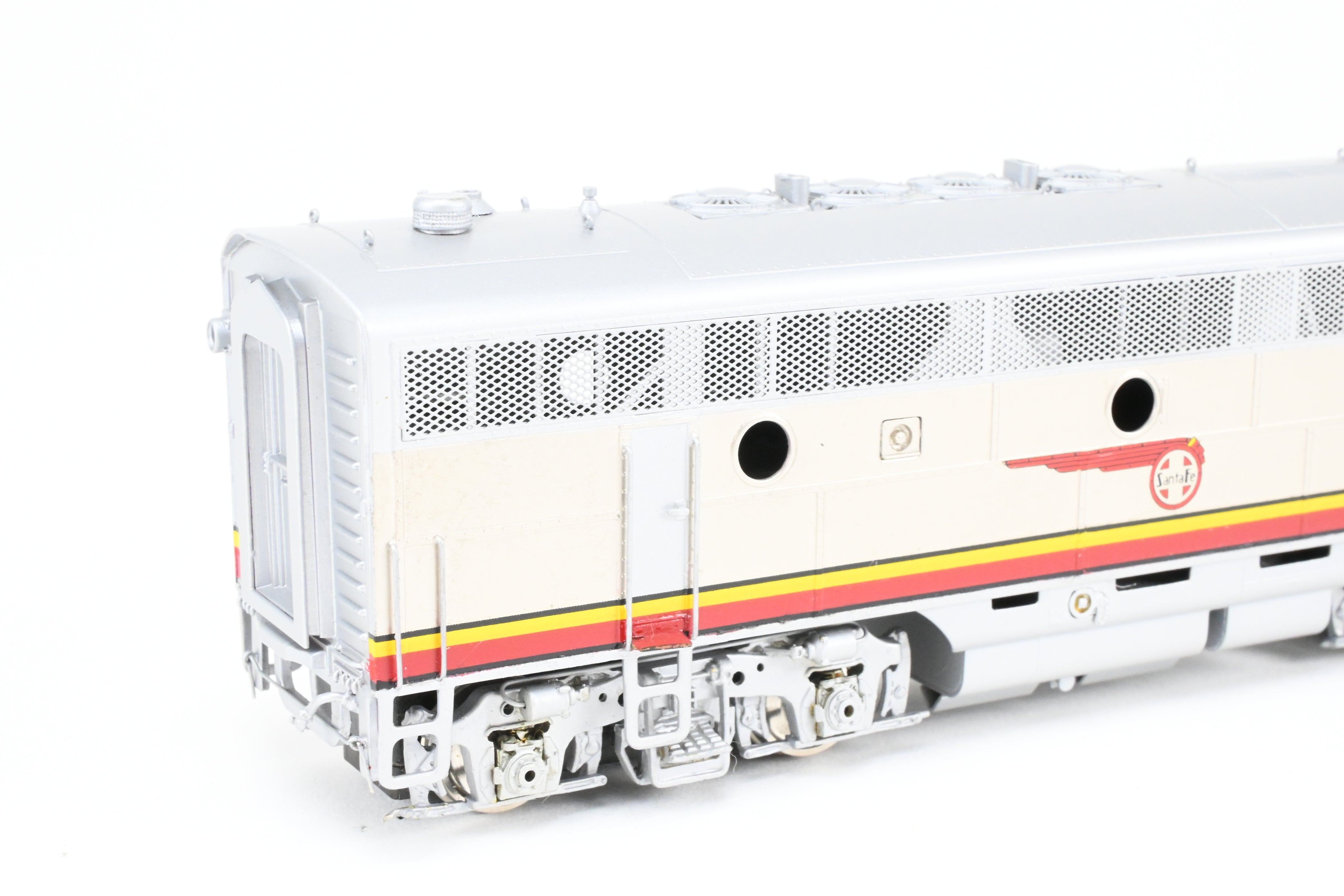 High - Quality HO Scale Brass Oriental Limited ATSF - Santa Fe EMD F3 Phase II/III 1500 HP A/B/B/A Set with Factory - Applied Plating and Painting for Model Train Enthusiasts