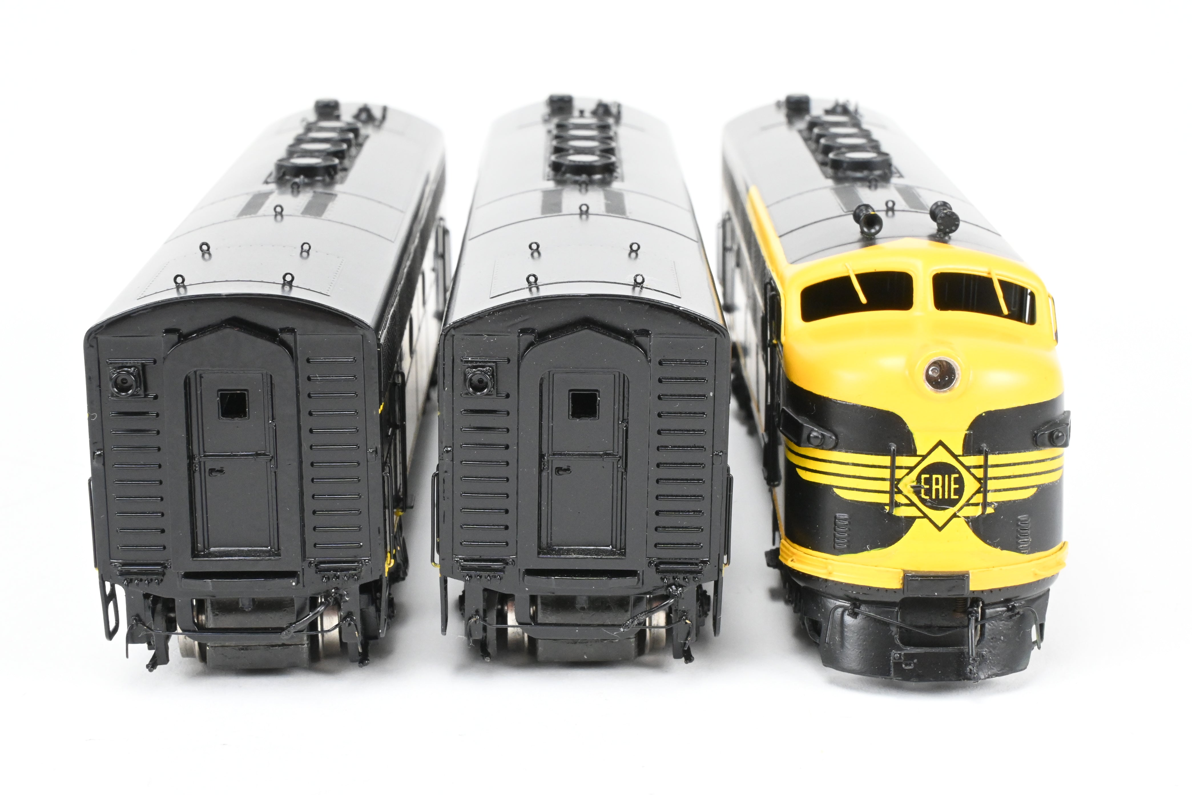 HO Scale Brass Erie Railroad EMD F3A/F3B/F3A 1500 HP Phase II/III FP Set by Oriental Limited