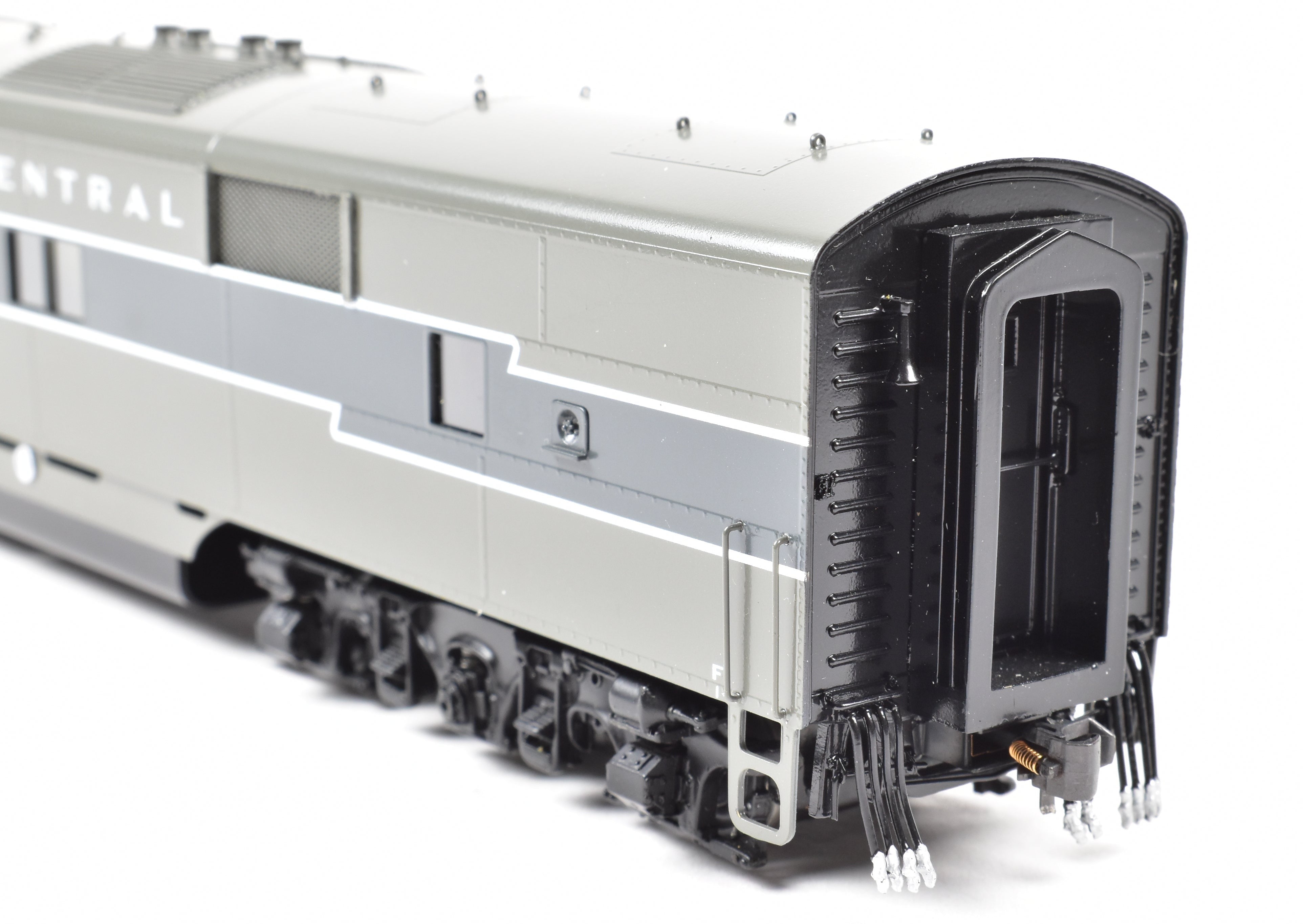 HO Scale Brass Model Train Set - New York Central EMD E7A/E7B Set FP Nos. 4005/4101 with Reverse Lightning Stripe by Challenger Imports NYC