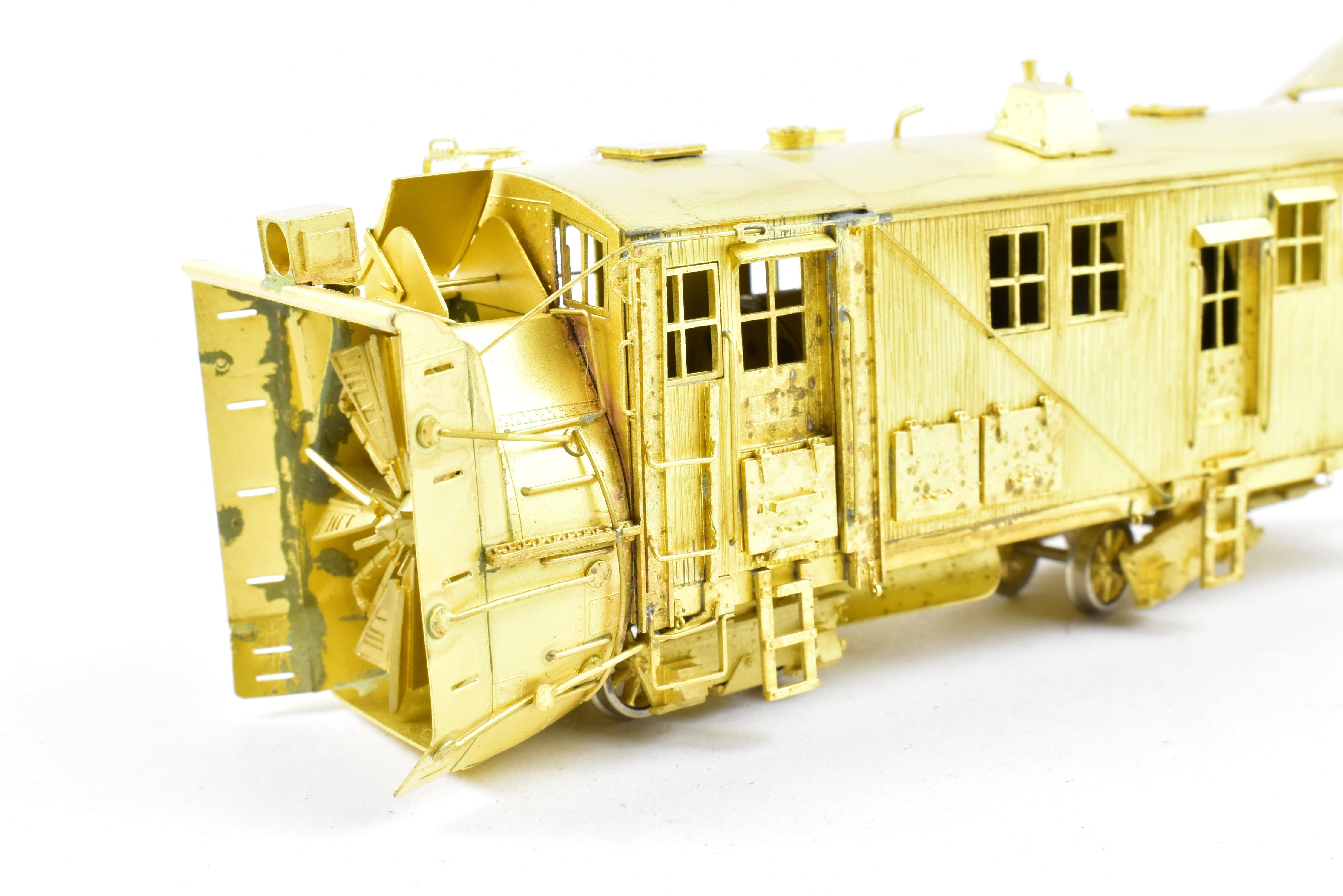 1991 HOn3 Brass D&RGW 'O-Y' Rotary Snowplow by OMI with Tender