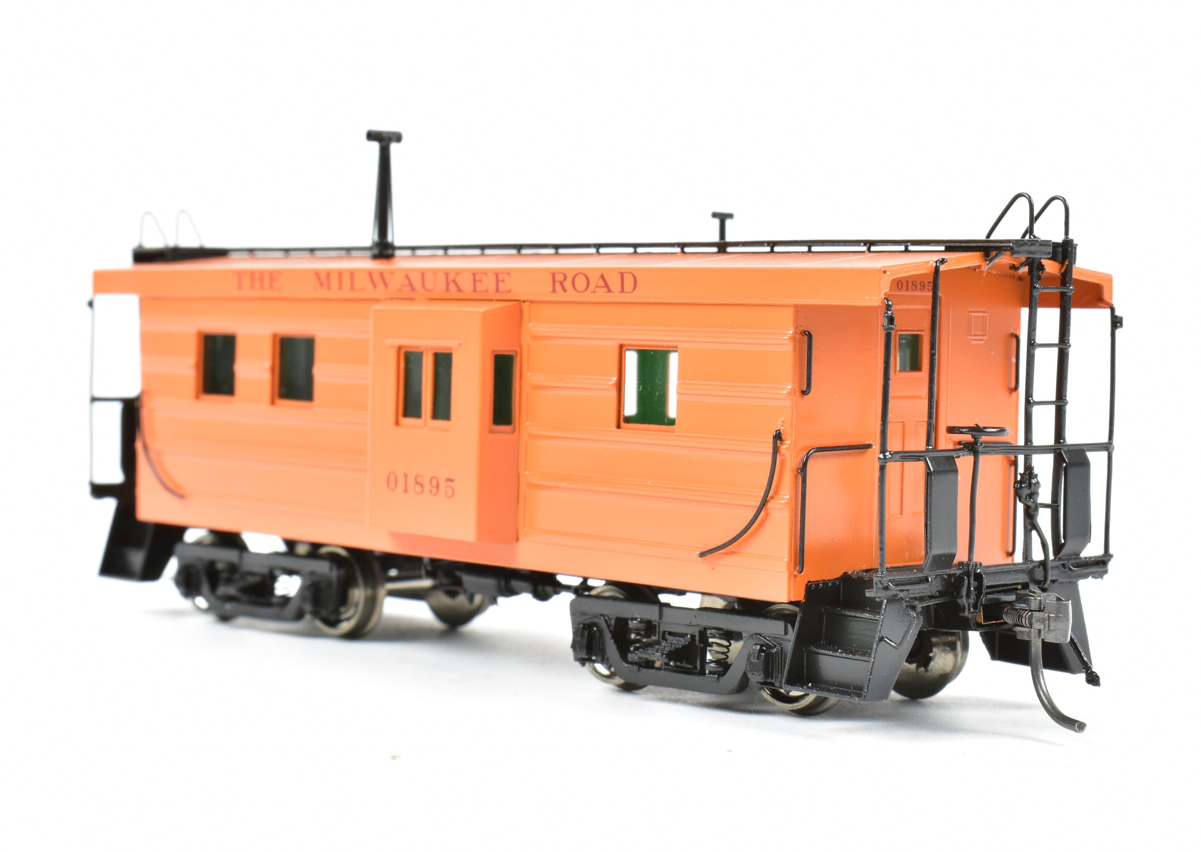 HO Scale Brass OMI - Overland Models, Inc. Milwaukee Road (CMSTP&P) Ribbed Side Caboose Model FP No. 01895