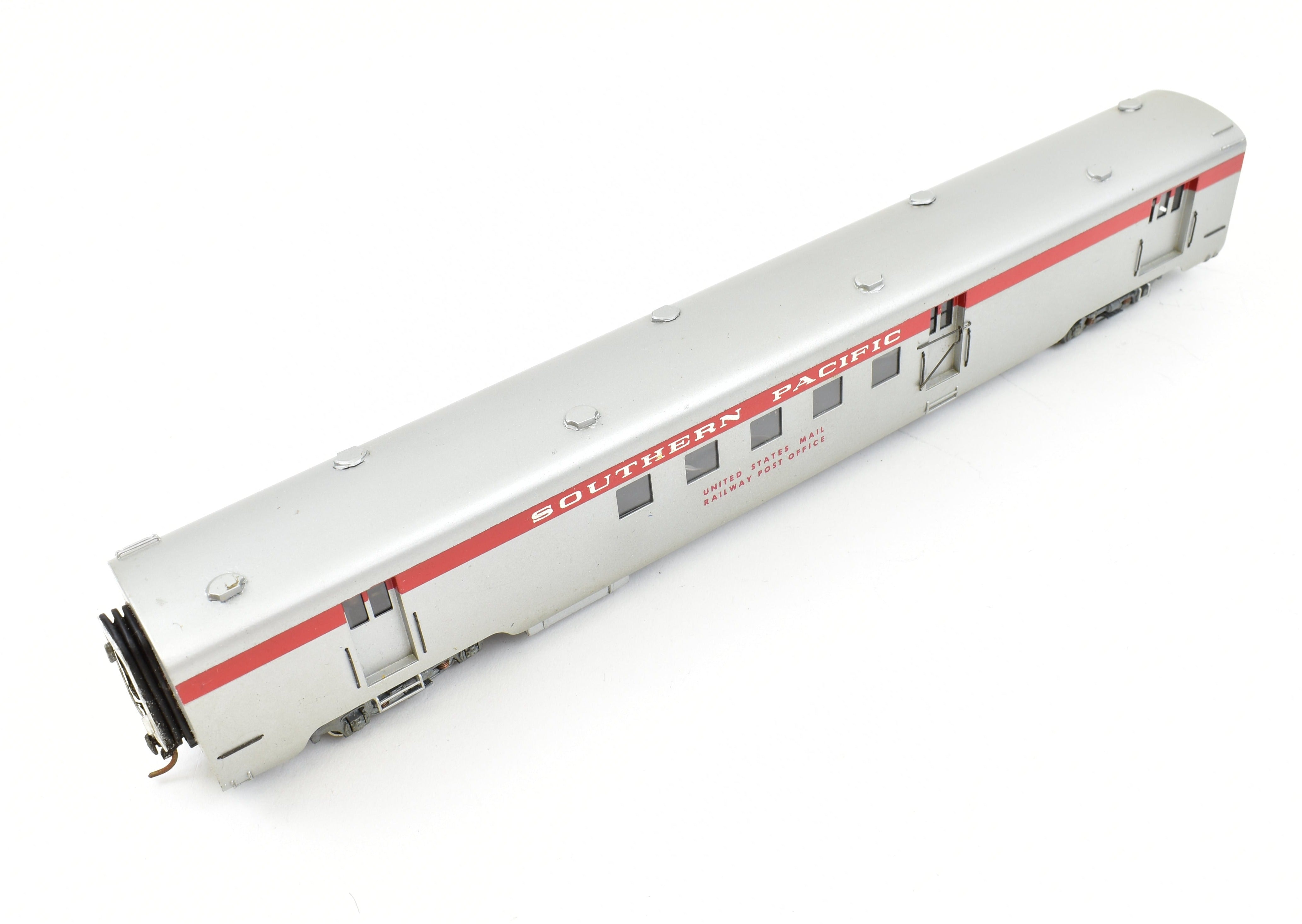 HO Scale Brass Balboa SP - Southern Pacific Postal Baggage RPO Model Train Car with Factory Painted Aluminum Finish