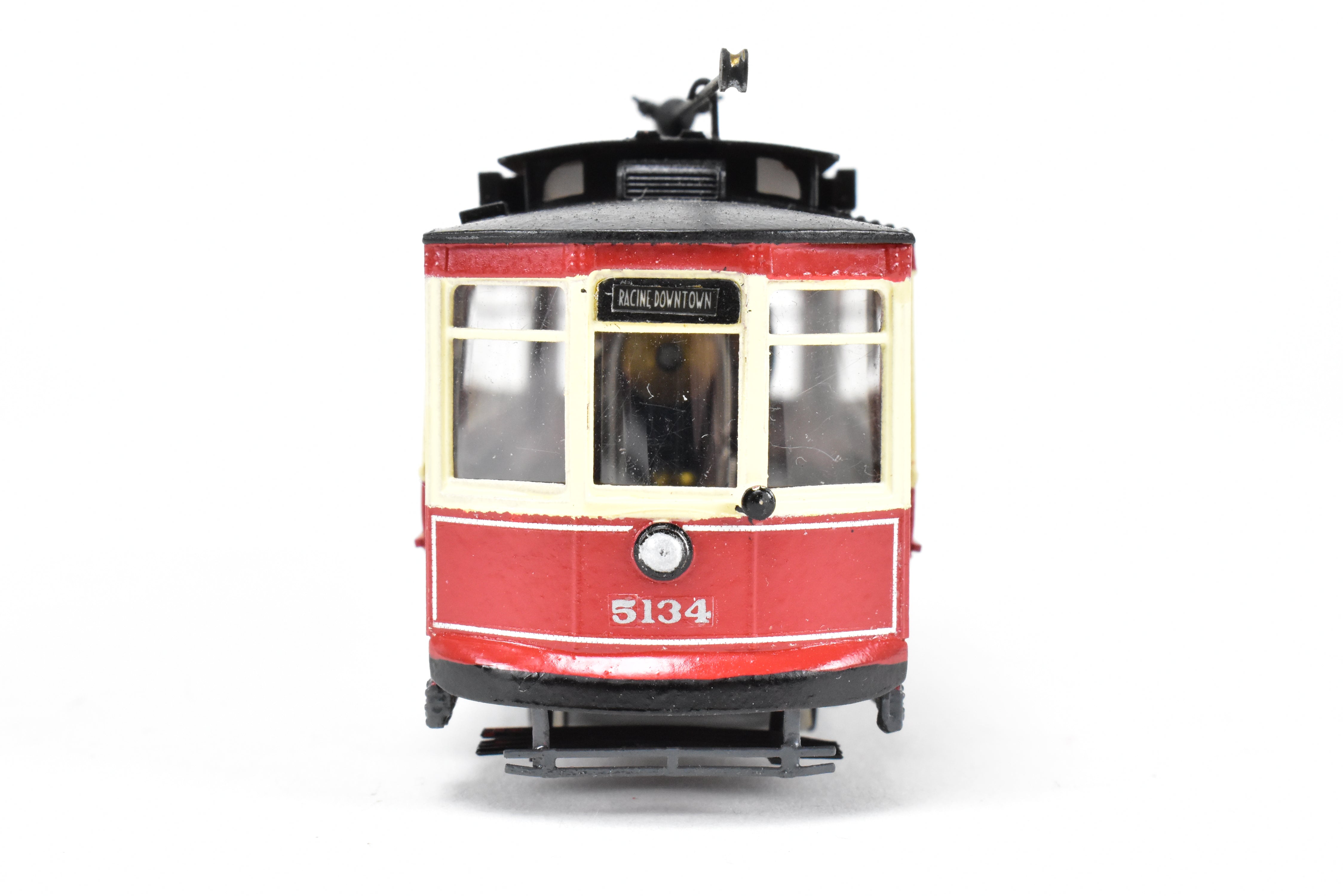 HO Scale Brass Interurban Model - Fairfield Models 347 CSL Chicago Surface Lines Short Brill Car with Custom Paint Job, Road Number 5124, in REBOXX Packaging