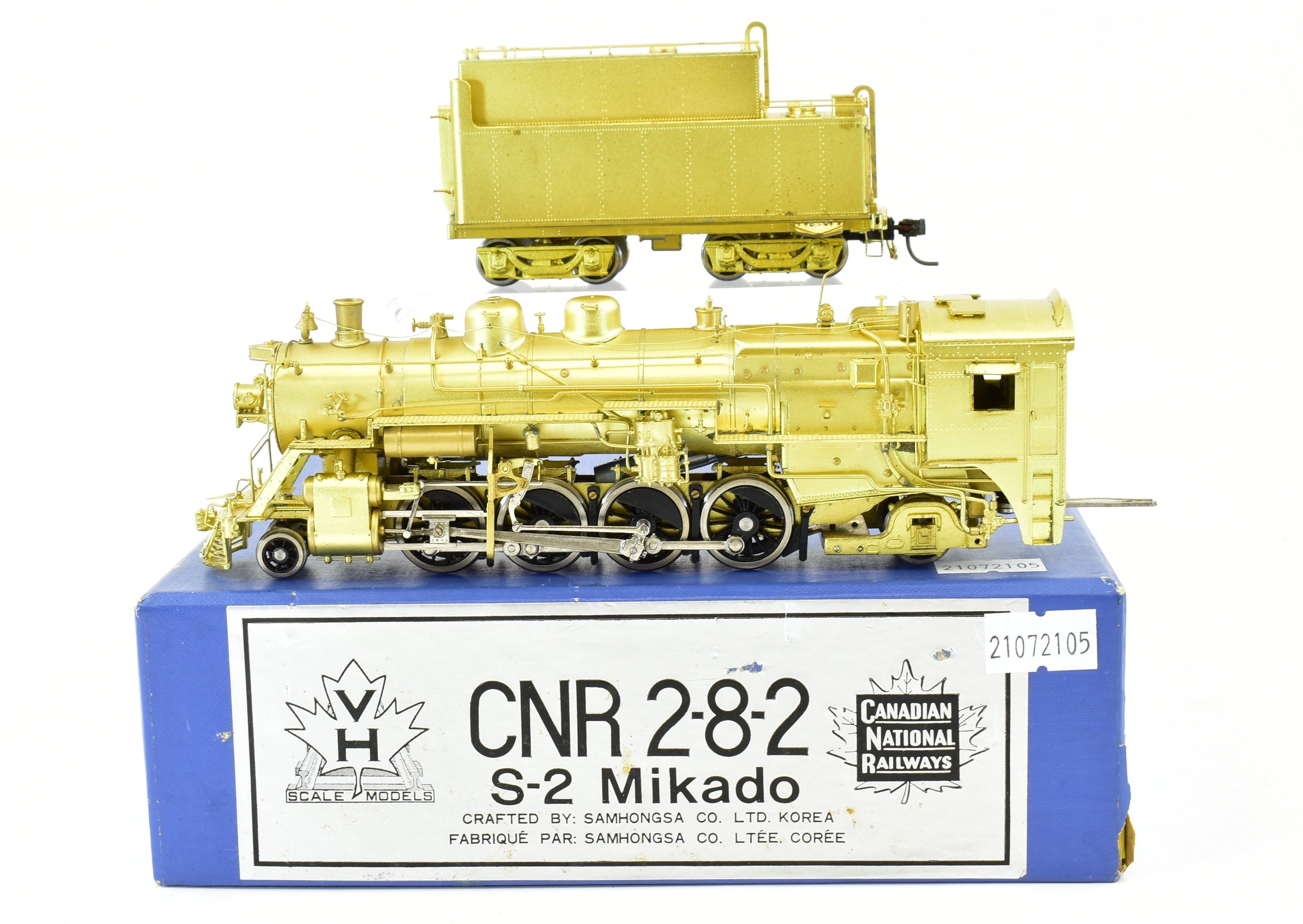HO Scale Brass Model Train - Van Hobbies Canadian National Railway (CNR) S-2 2-8-2 Locomotive