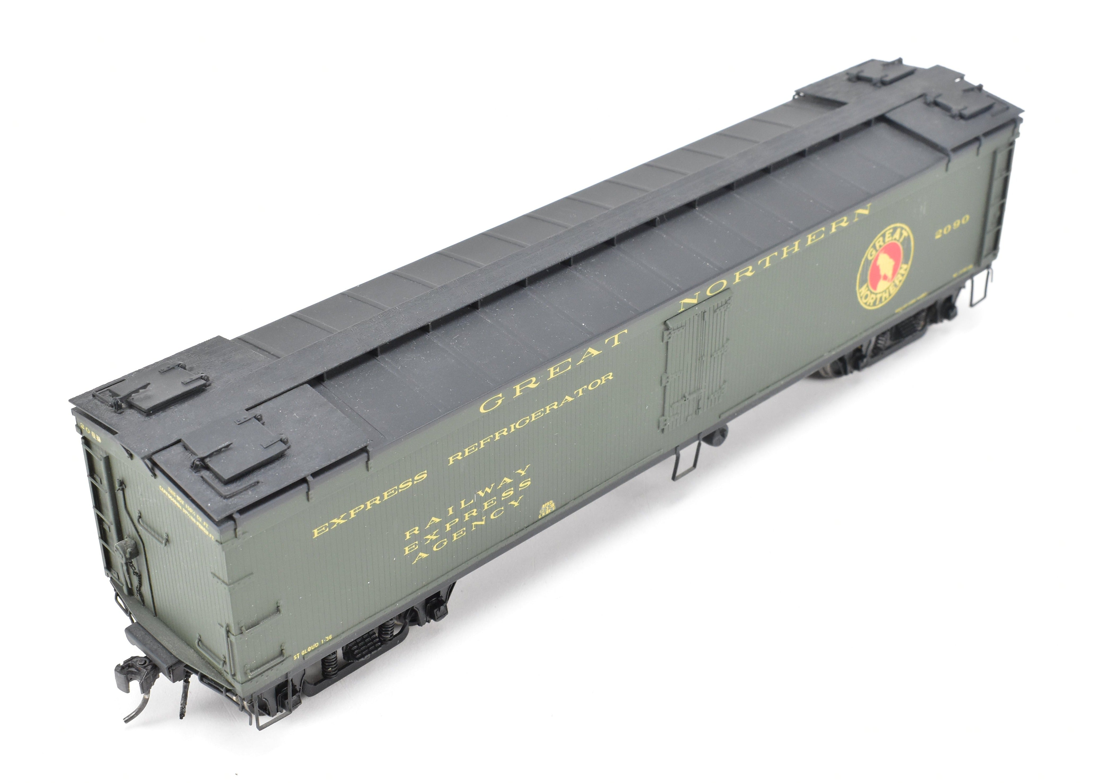 O Scale Oriental Limited Great Northern Wood Express Reefer Model Train, Brass, #2090 CP