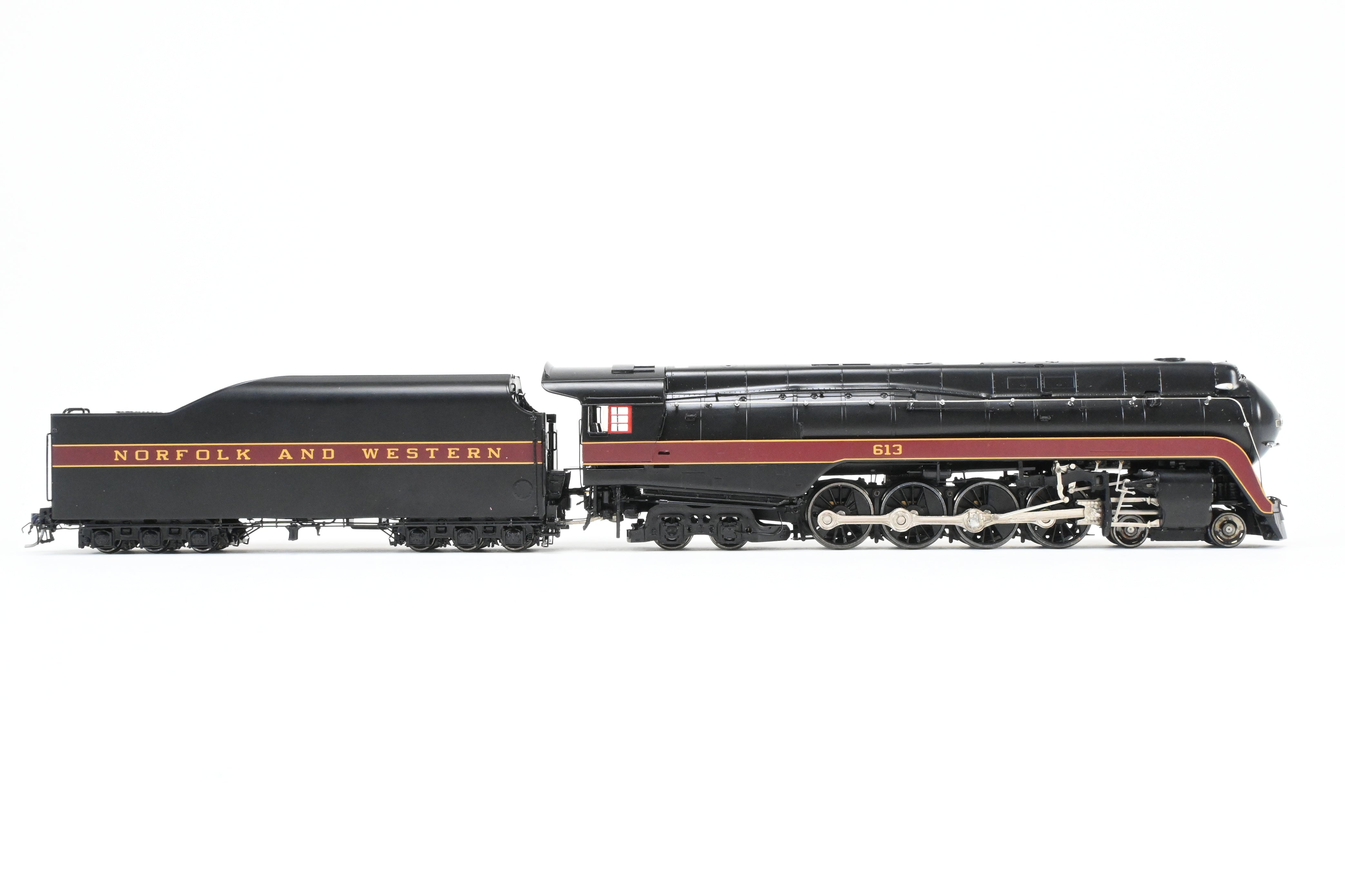 HO Scale Brass Steam Locomotive Model - Overland Models, Inc. Norfolk & Western Class “J” 4-8-4 Streamlined As Built, Factory-Painted FP #613