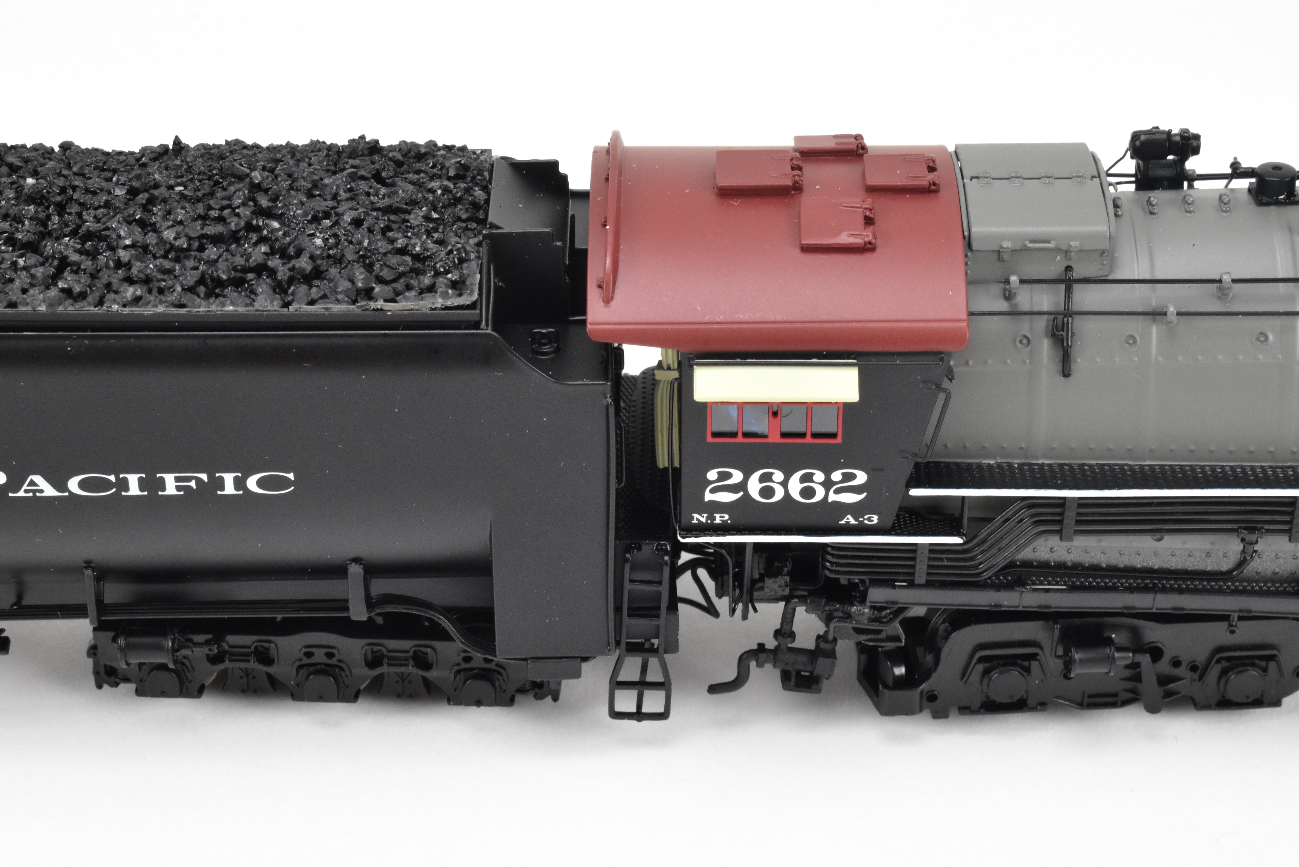 HO Scale Model Train - Broadway Limited Imports Brass Hybrid Series Northern Pacific A - 3 4 - 8 - 4 FP Locomotive with Gray Boiler (Post 1947) and Smoke, Featuring Paragon 4 Sound for DC and DCC Operation
