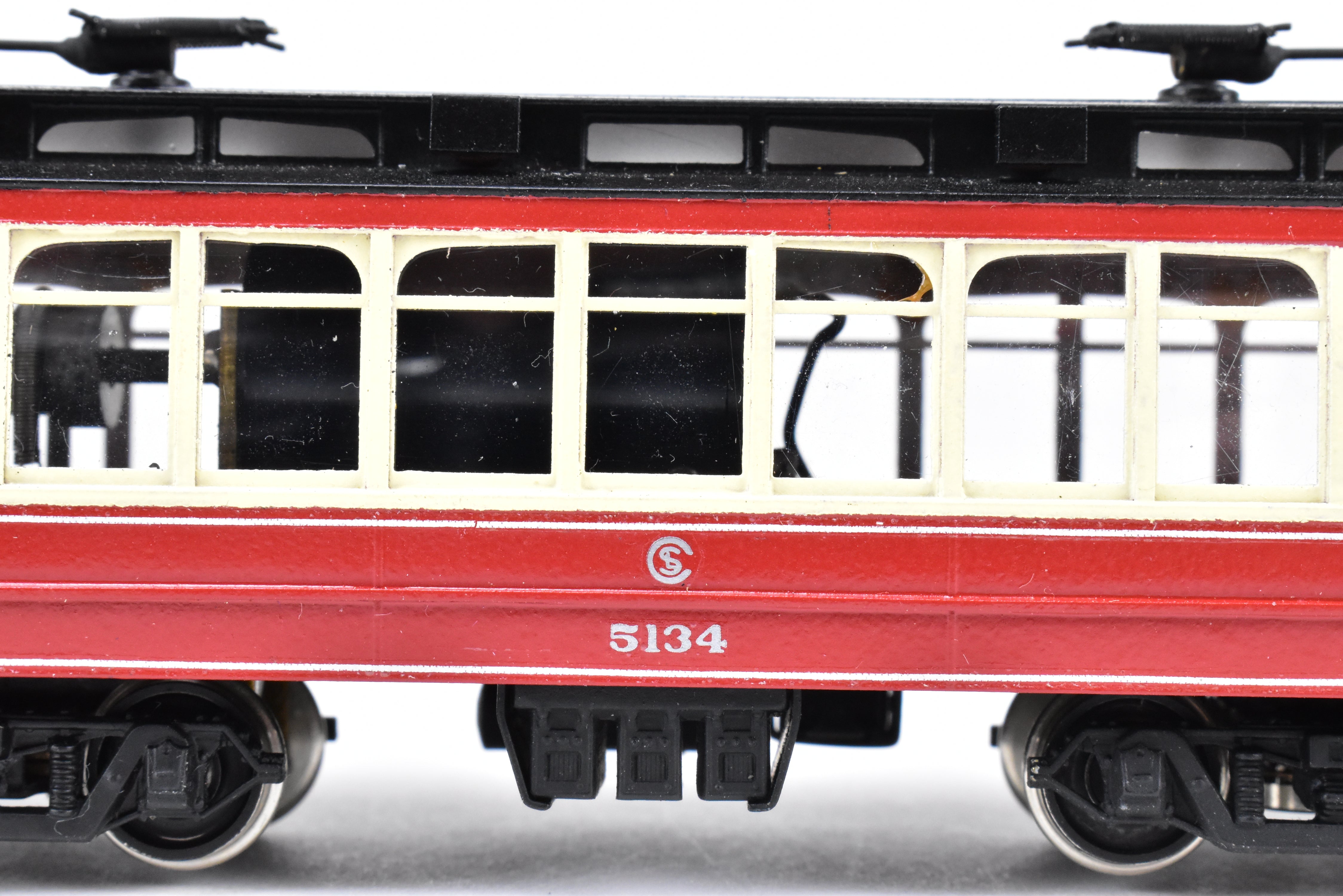 HO Scale Brass Interurban Model - Fairfield Models 347 CSL Chicago Surface Lines Short Brill Car with Custom Paint Job, Road Number 5124, in REBOXX Packaging