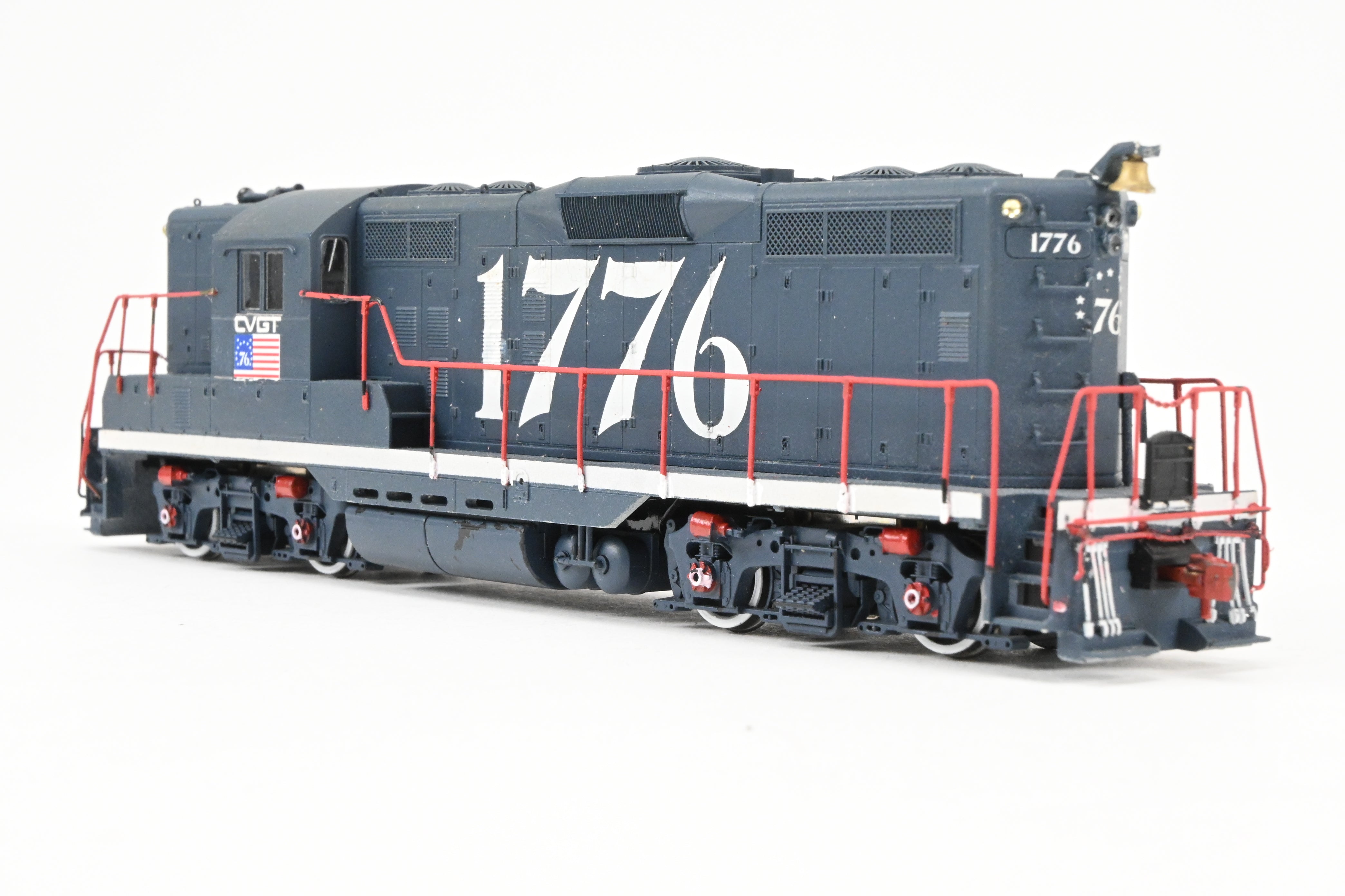 HO Scale Life-Like Proto 2000 EMD GP9 Locomotive Custom Painted in Central Vermont or Grand Trunk Western Bi - Centennial Scheme #1776 with Tsunami DCC and Sound Function