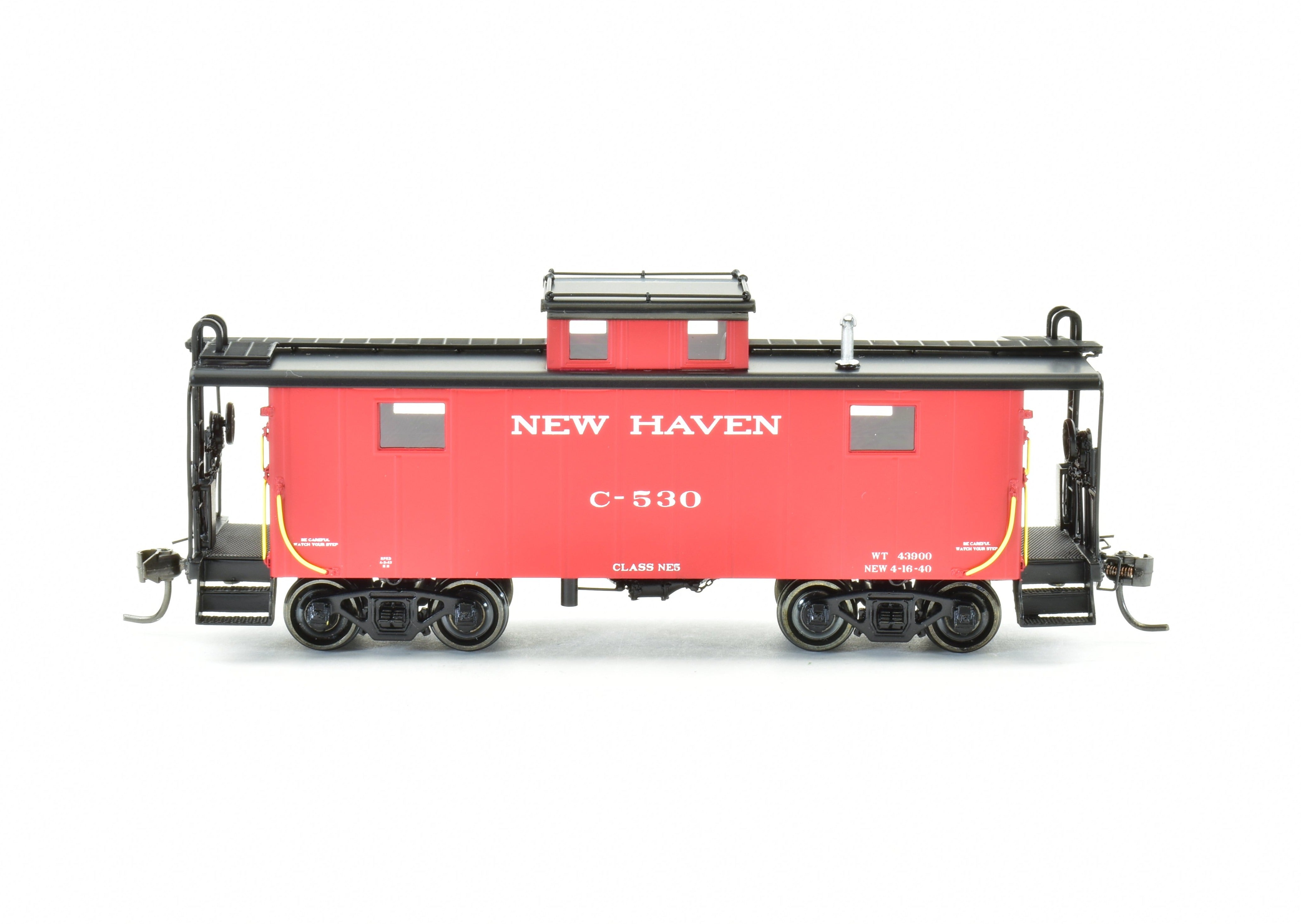 HO Scale Brass NH - New Haven NE - 5 Steel Caboose FP #C - 530 by OMI