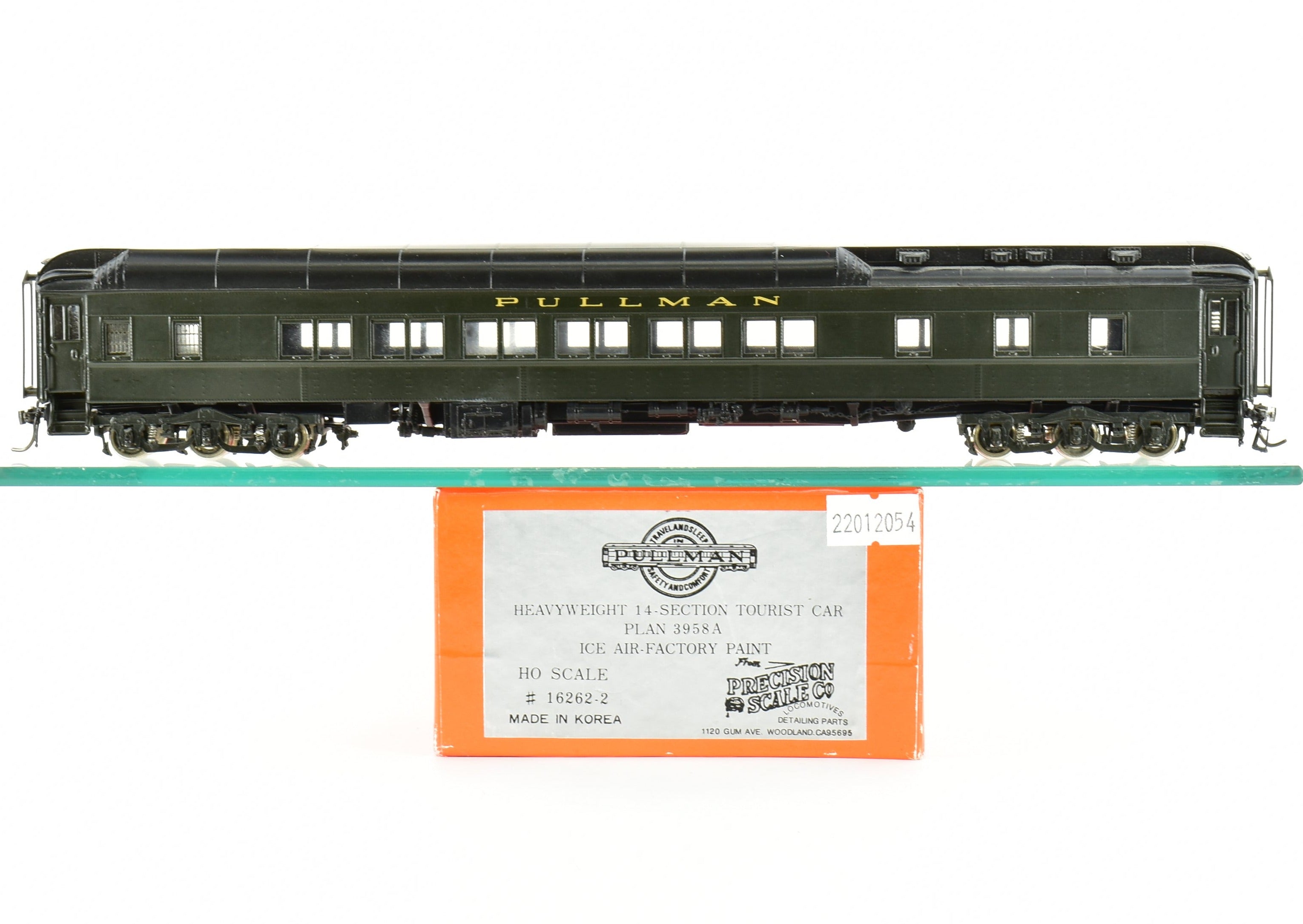 High - Quality HO Scale Brass Precision Scale Co. Pullman 80 - Foot Sleeper 14 - Section Tourist Car Model Plan 3958A with Ice and Air FP