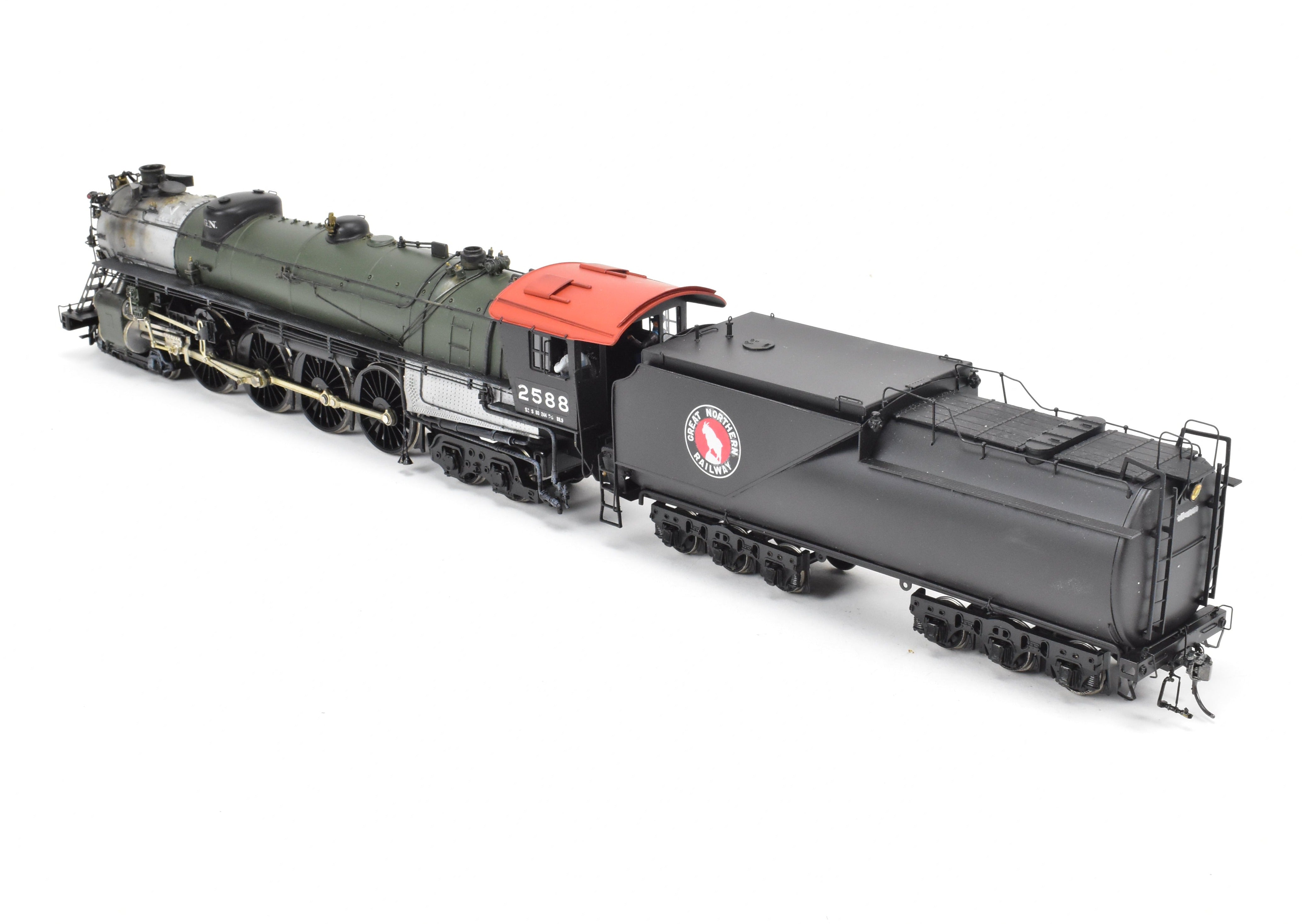 O Scale Brass Model Train - Sunset Models Great Northern S - 2 Class 4 - 8 - 4 Custom Painted Locomotive No. 2588