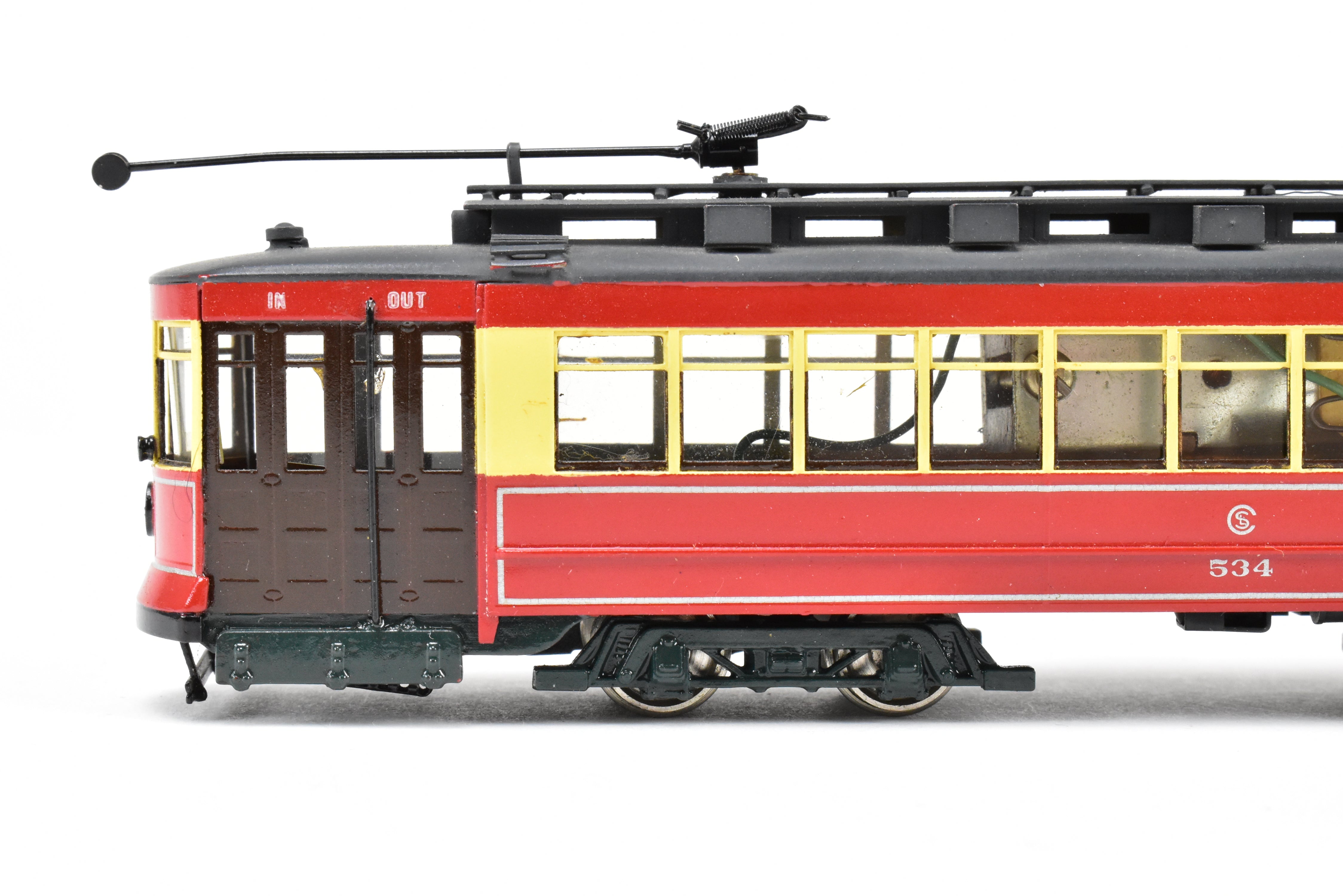 HO Brass Fairfield 343 CSL Chicago Surface Lines Pullman Car #534 Custom Painted