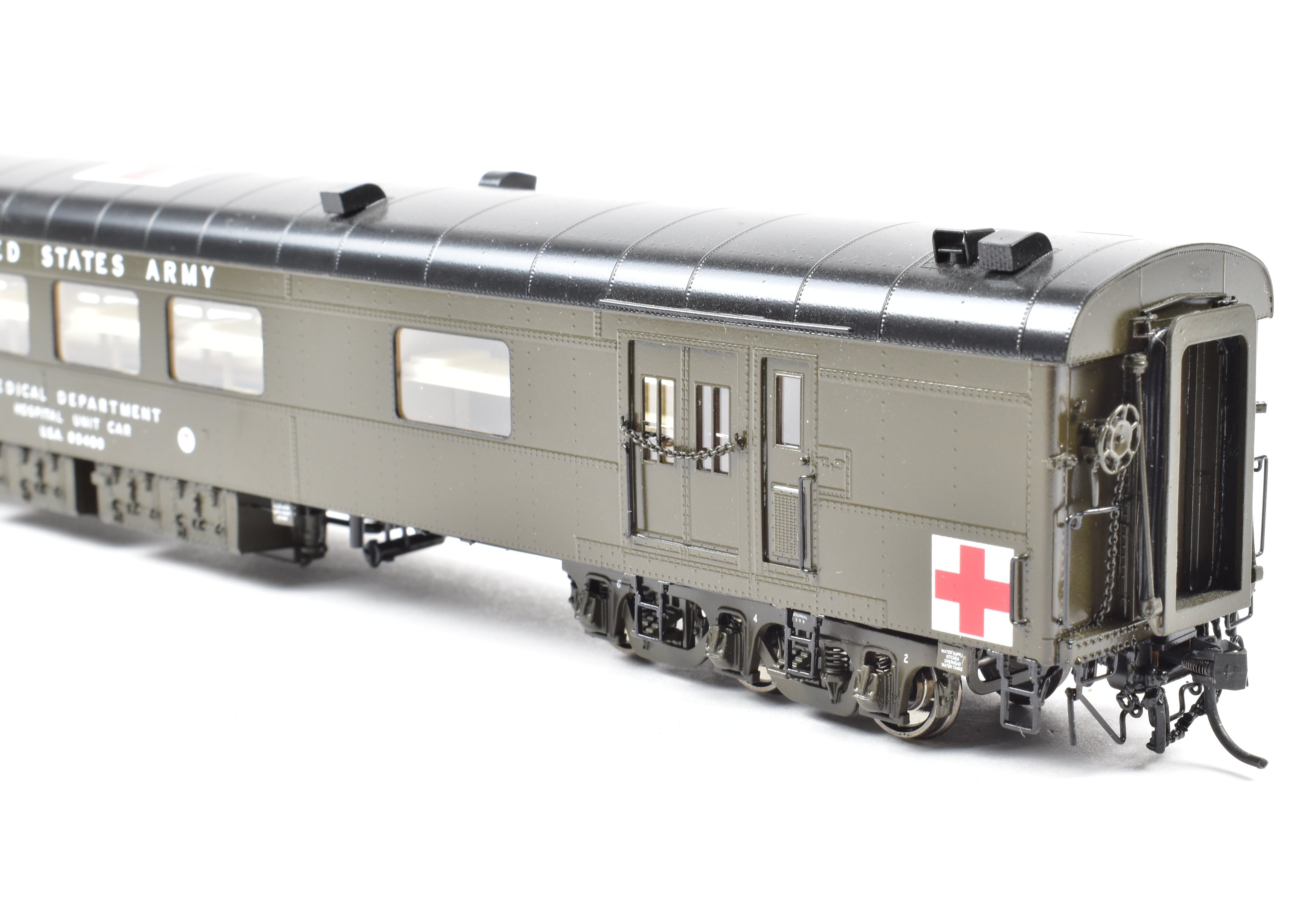 HO Scale Brass Consignment OMI - Overland Models, Inc. USAX - US Army Hospital Car for Freight/Passenger Use