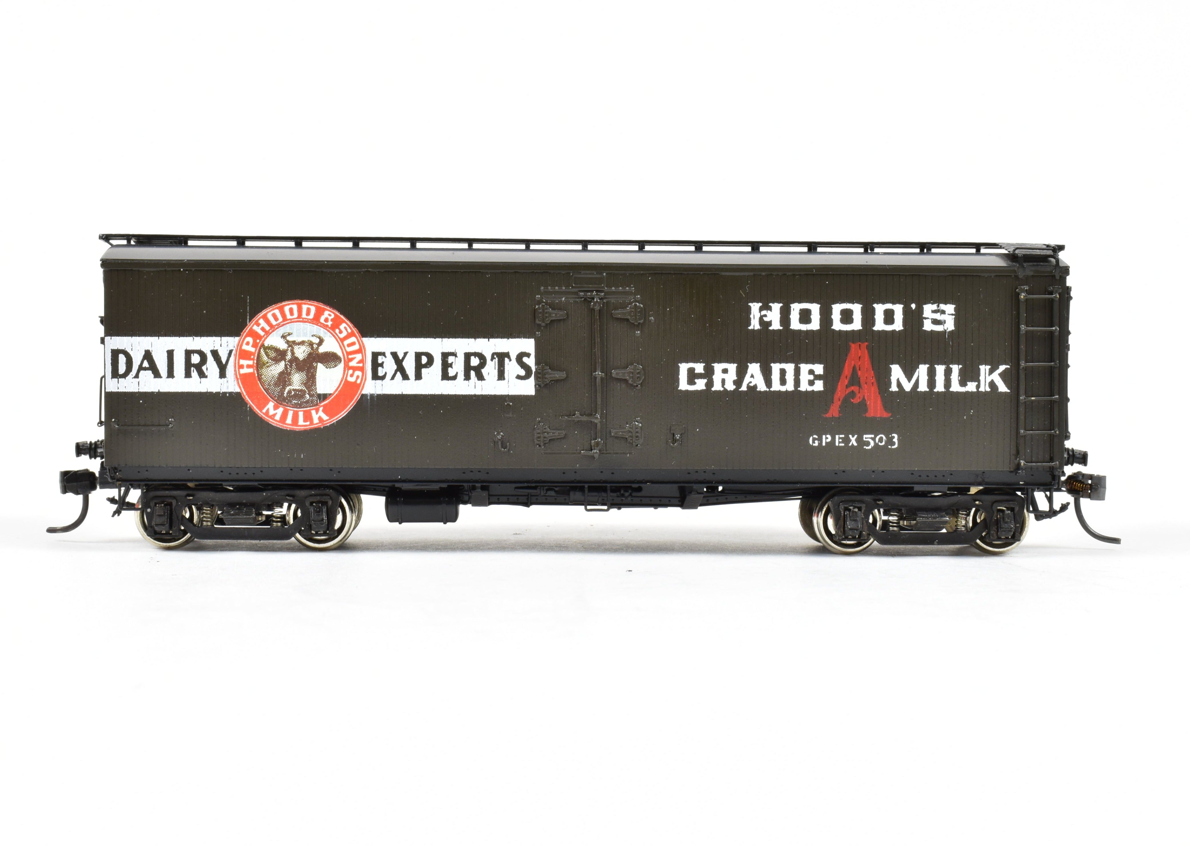 High - Quality HO Scale Brass Precision Scale Co. Model Train GPEX 41 - Foot Wood Sheath Milk Tank Car Hoods FP for Collectors