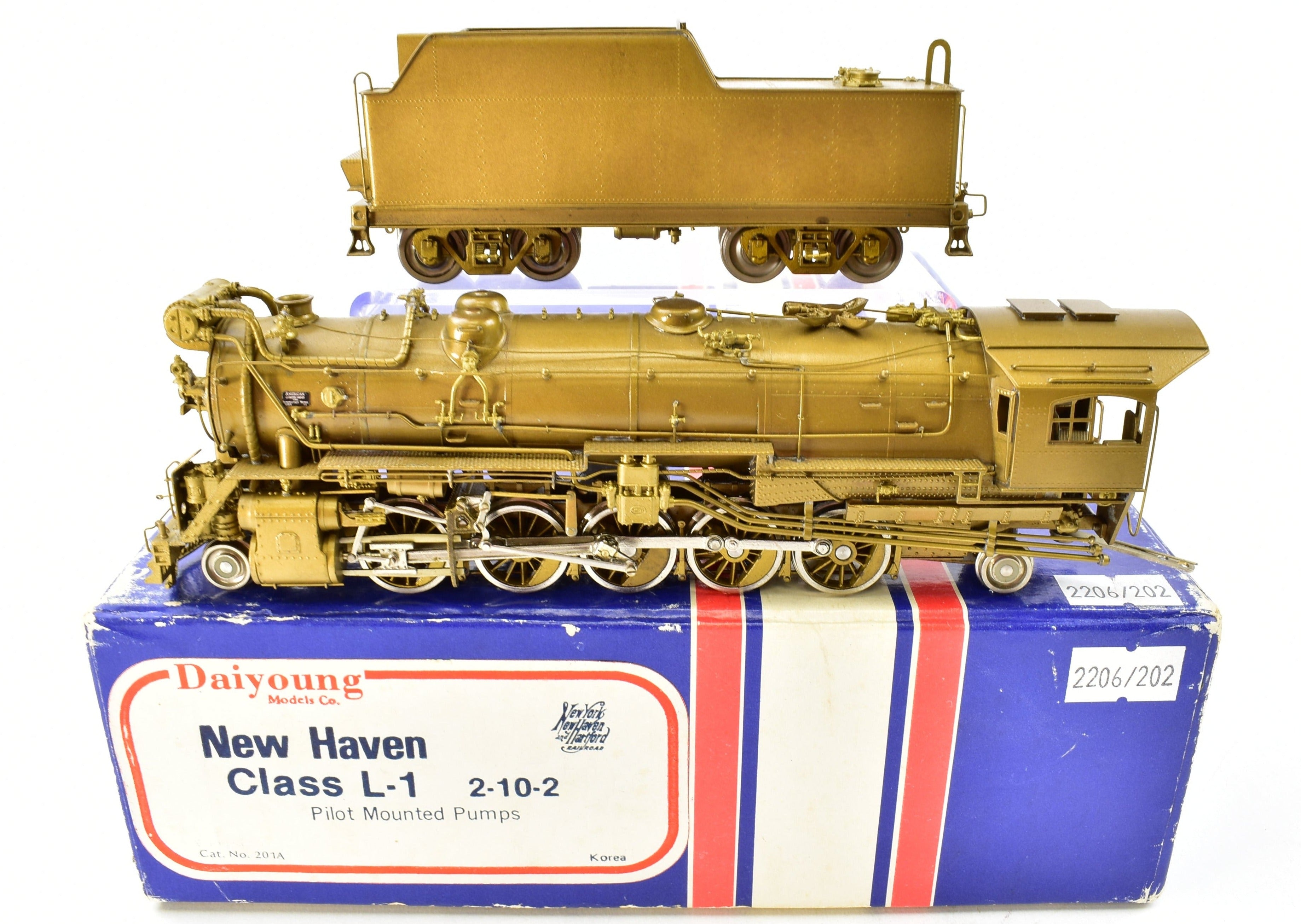 High - Quality HO Scale Custom Brass Model Train: New Haven Class L - 1 2 - 10 - 2 by NJ Custom Brass
