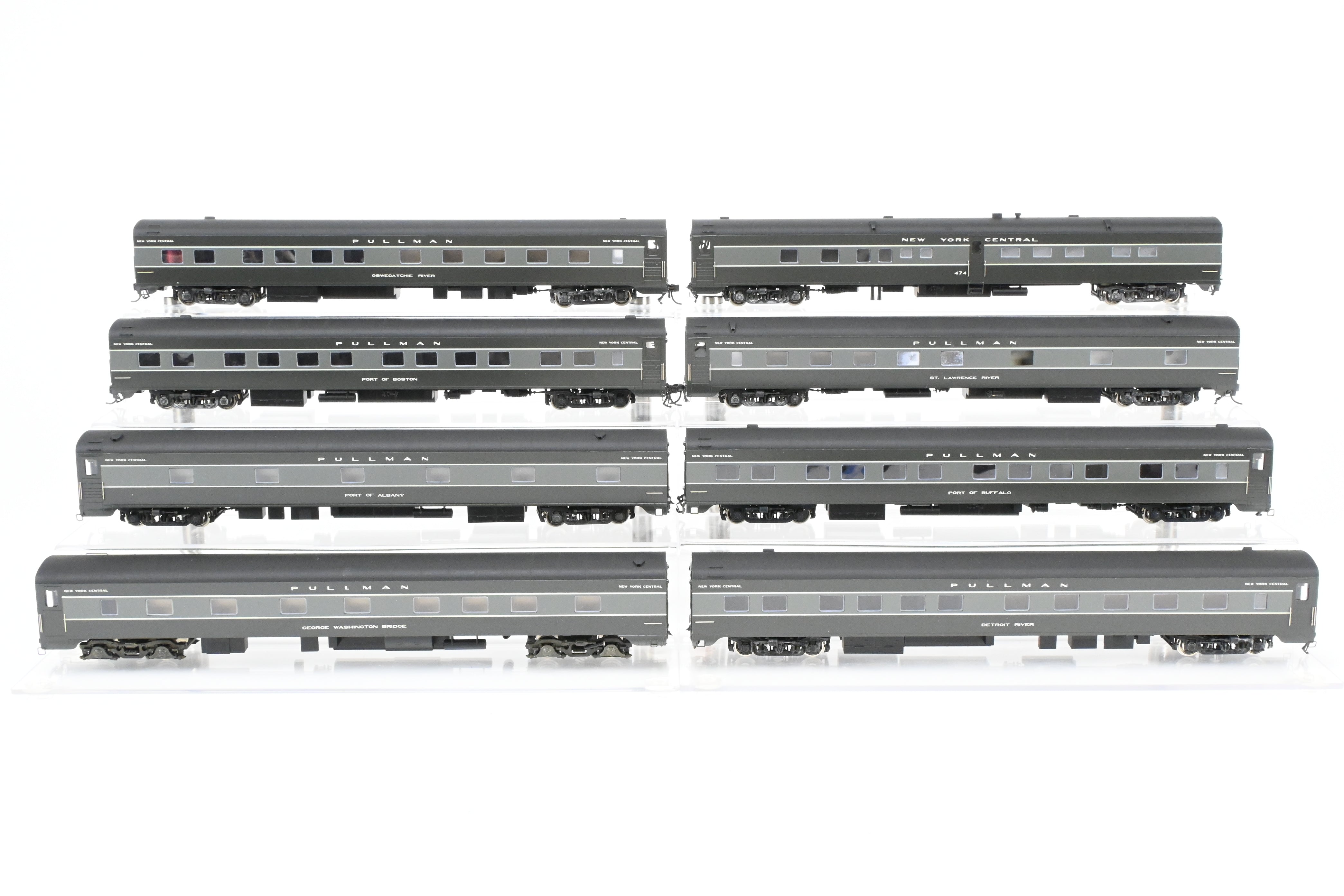 High - Quality HO Scale Brass Erie Limited 8 - Car Set Representing New York Central's 20th Century Limited in 1948, Factory - Painted, Set #2