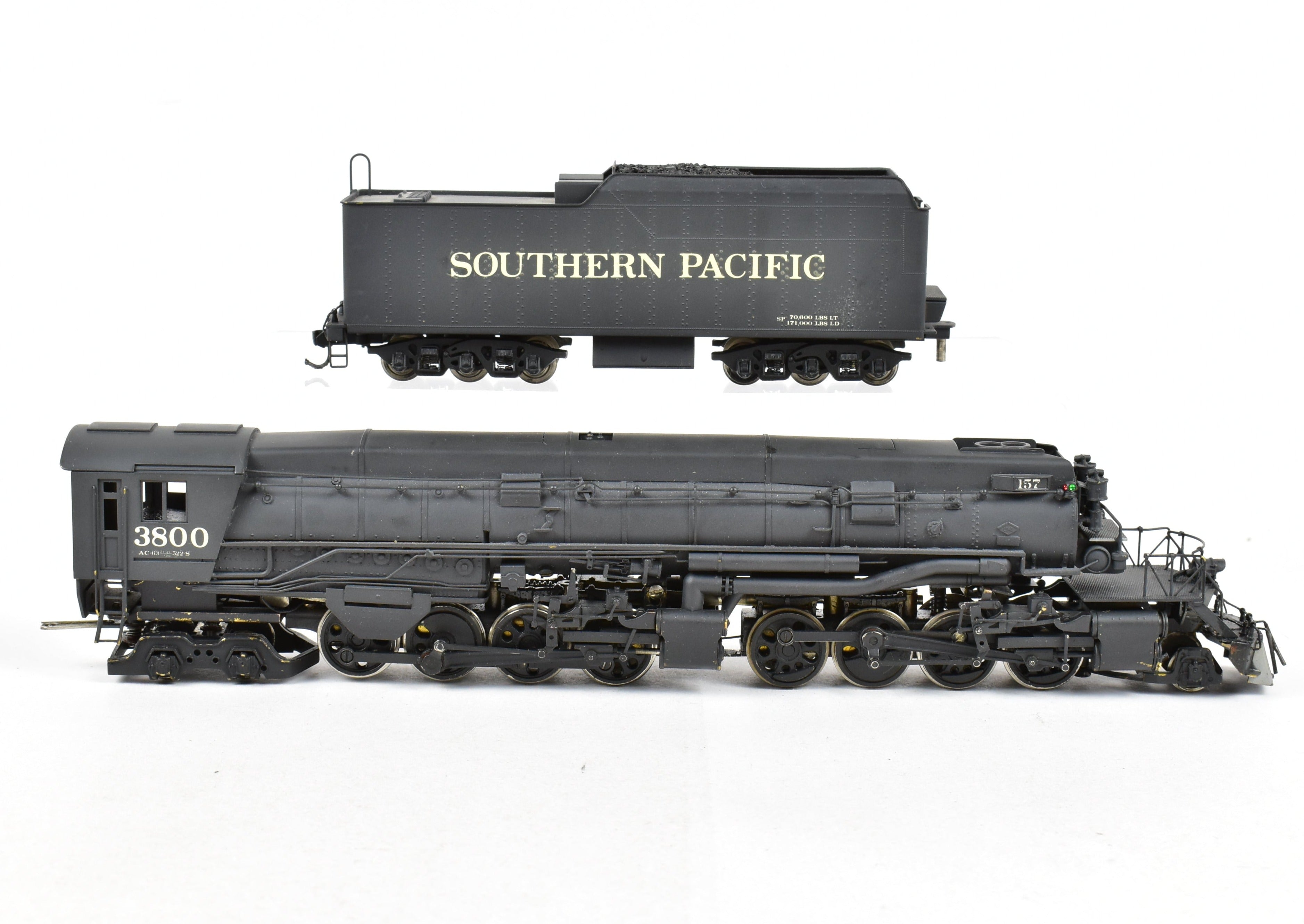 HO Scale Brass Gem Models SP Southern Pacific AC-9 2-8-8-4 Custom Painted Coal Version