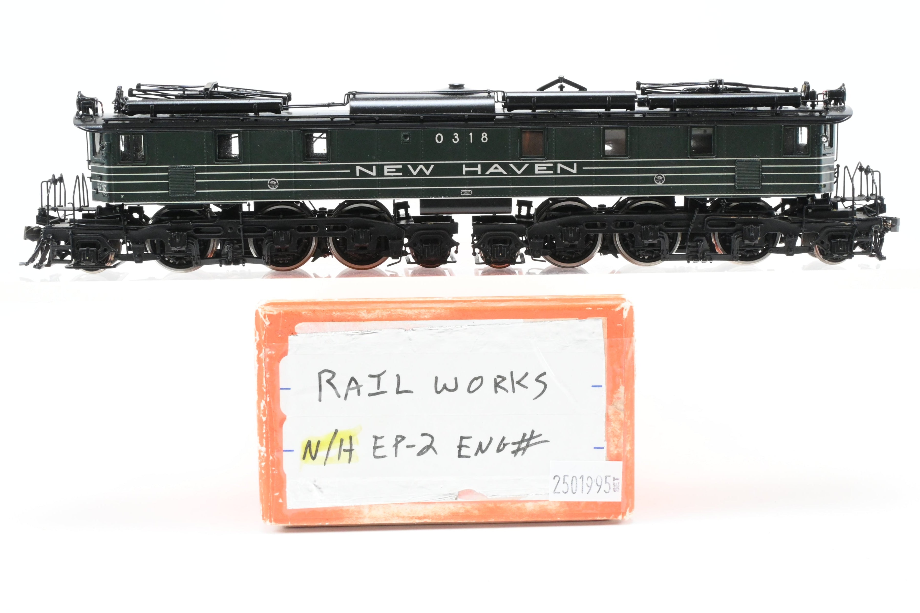 HO Brass CON Railworks NH New Haven EP - 2 Box Cab Electric FP 0318 w/ Tsunami2 DCC & Sound, Minor Damage