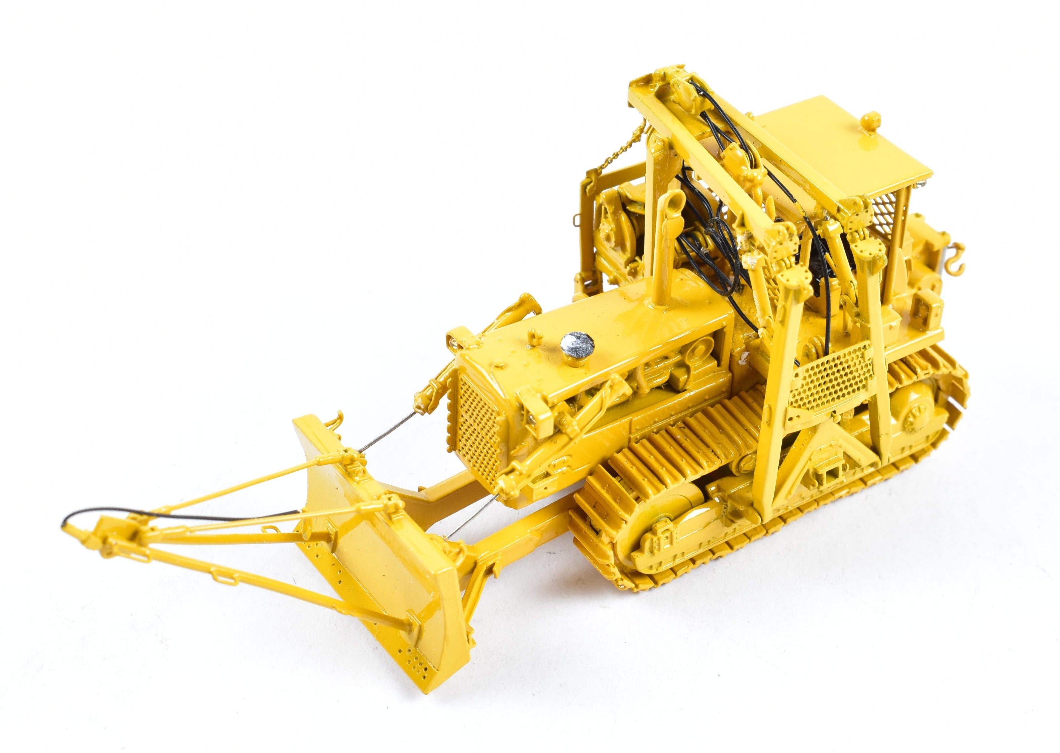 HO Scale Brass Pipe Laying Dozer Model by OMI - Overland Models, Inc. Featuring D&RGW - Denver & Rio Grande Western Design in Factory - Painted FP Yellow