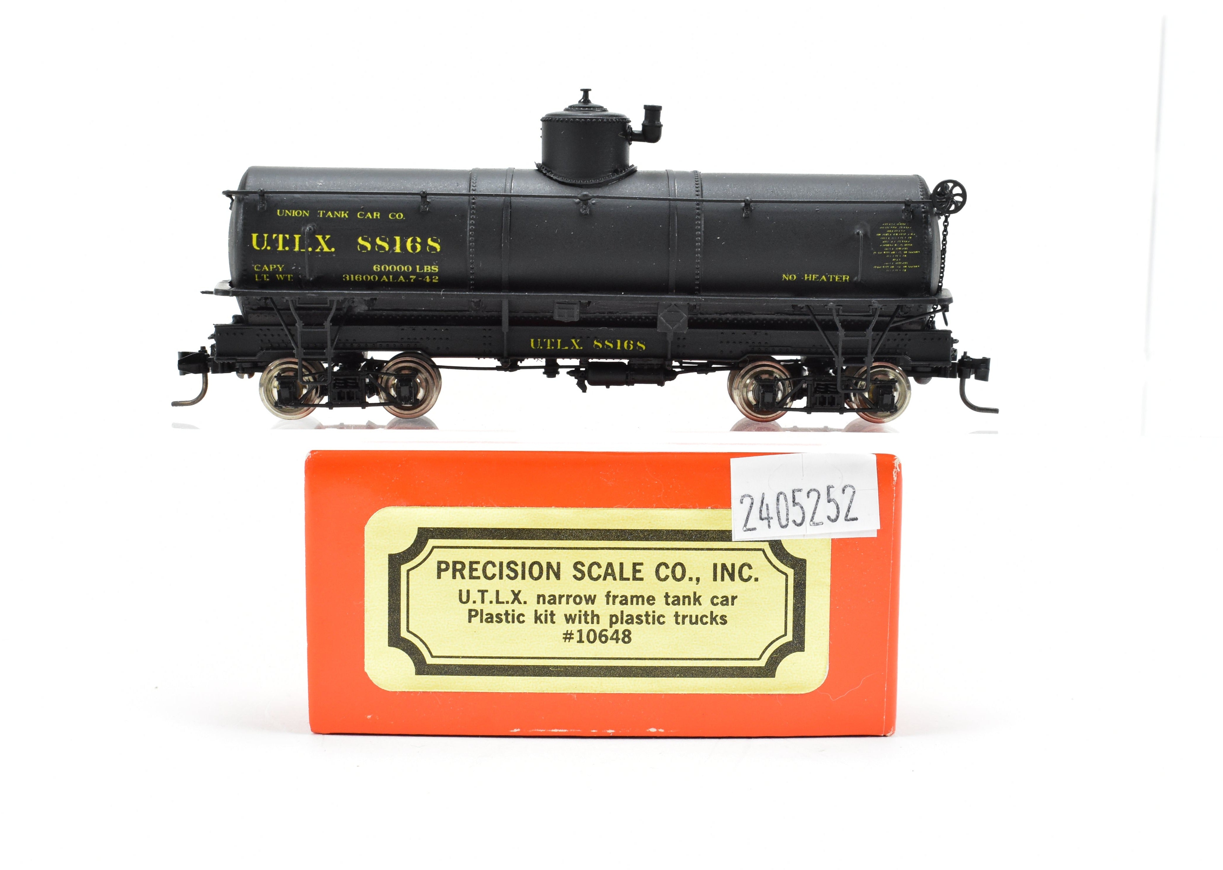 HOn3 Scale Plastic Model PSC - Precision Scale Co. UTLX 88168 Narrow Frame Tank Car, Assembled and Professionally Custom Painted