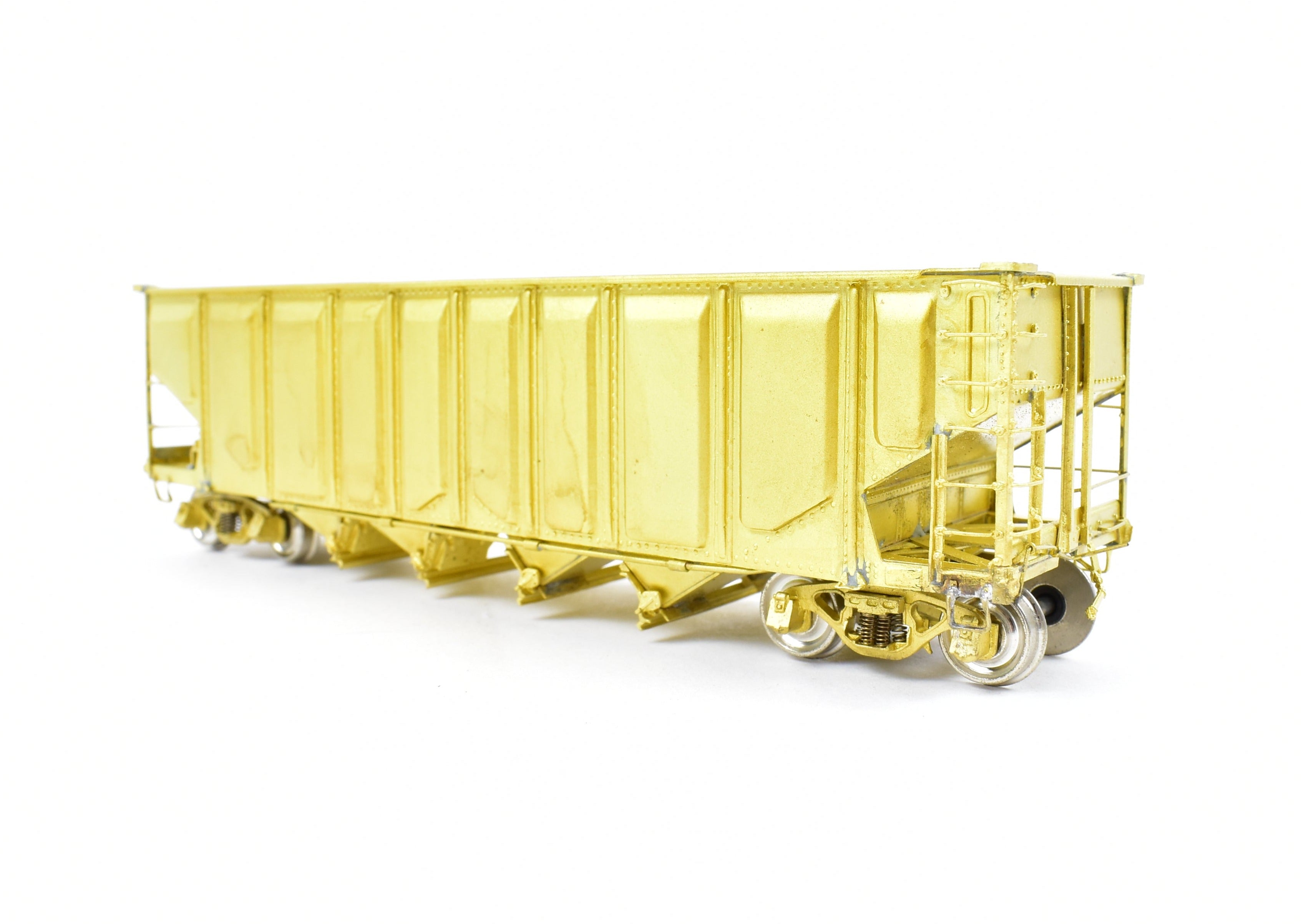 HO Scale Brass Quad Hopper Model by Overland Models, Inc. - Chicago & North Western C&NW #60001 - 60999 Winnona Rebuild with Pressed Sides for Model Train Enthusiasts