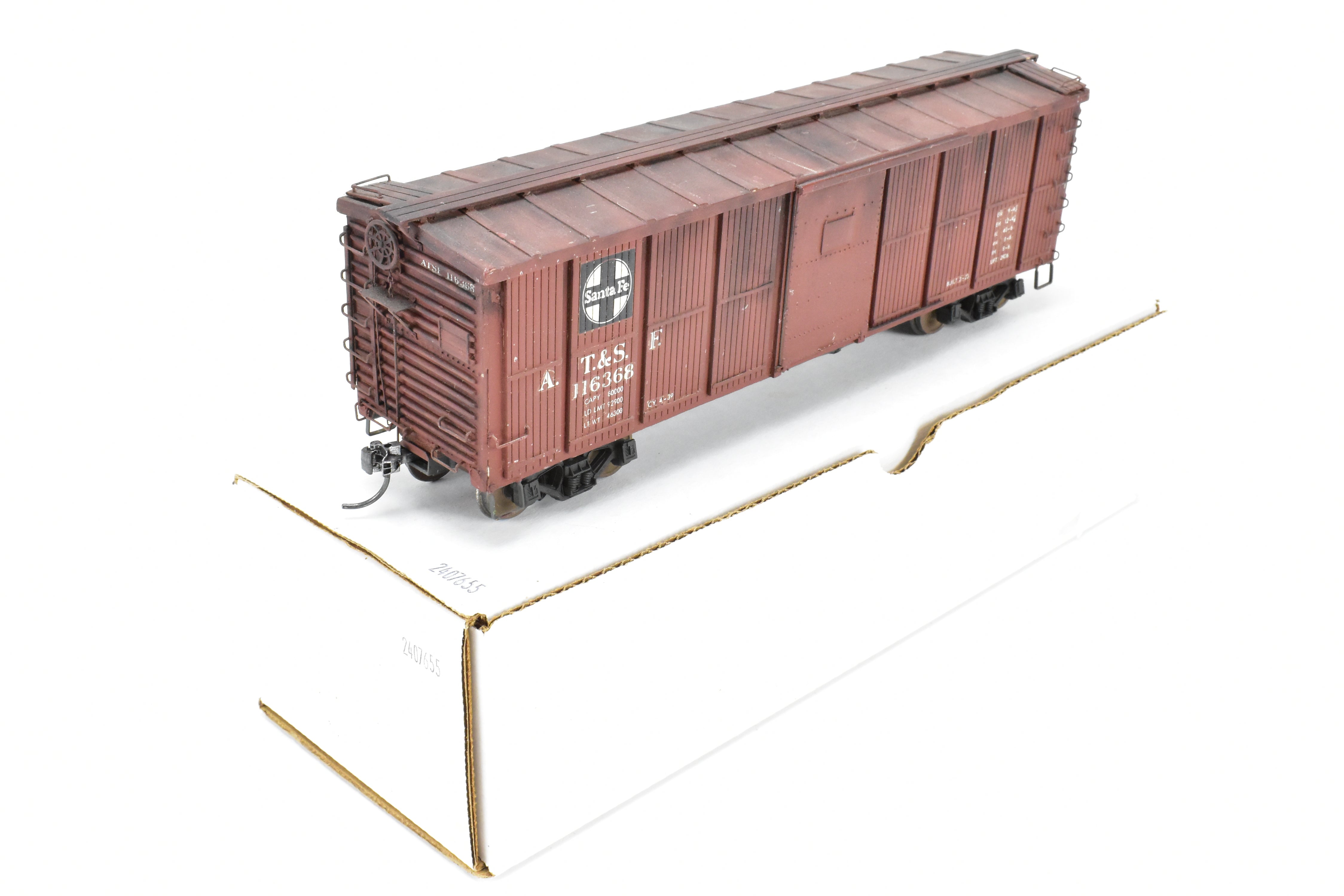 O Scale Chooch Resin ATSF - Santa Fe 40' Wood Boxcar Pro-built #116368