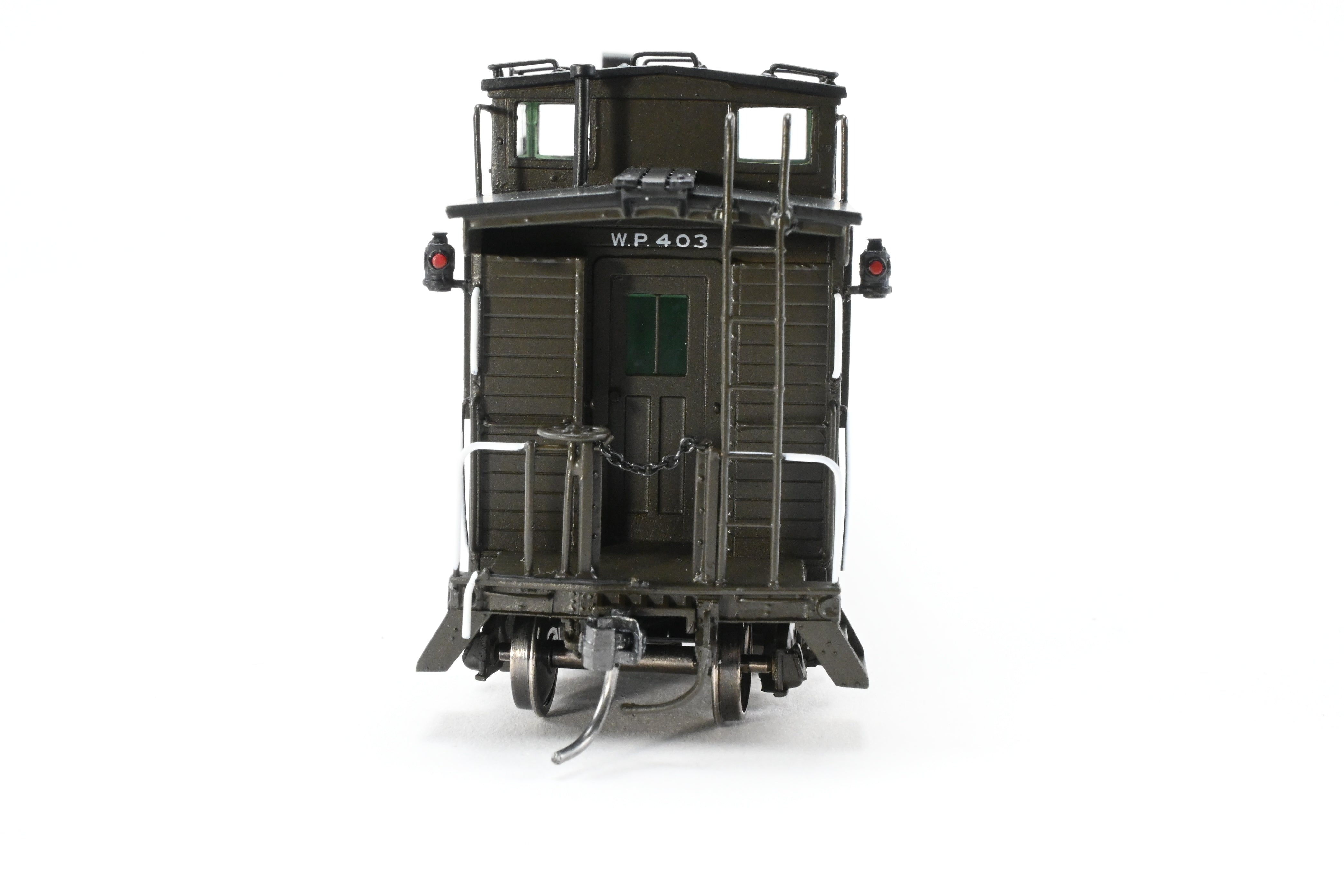 HO NEW Brass North Bank Line WP Western Pacific #403 Pullman Green Caboose with Side Door