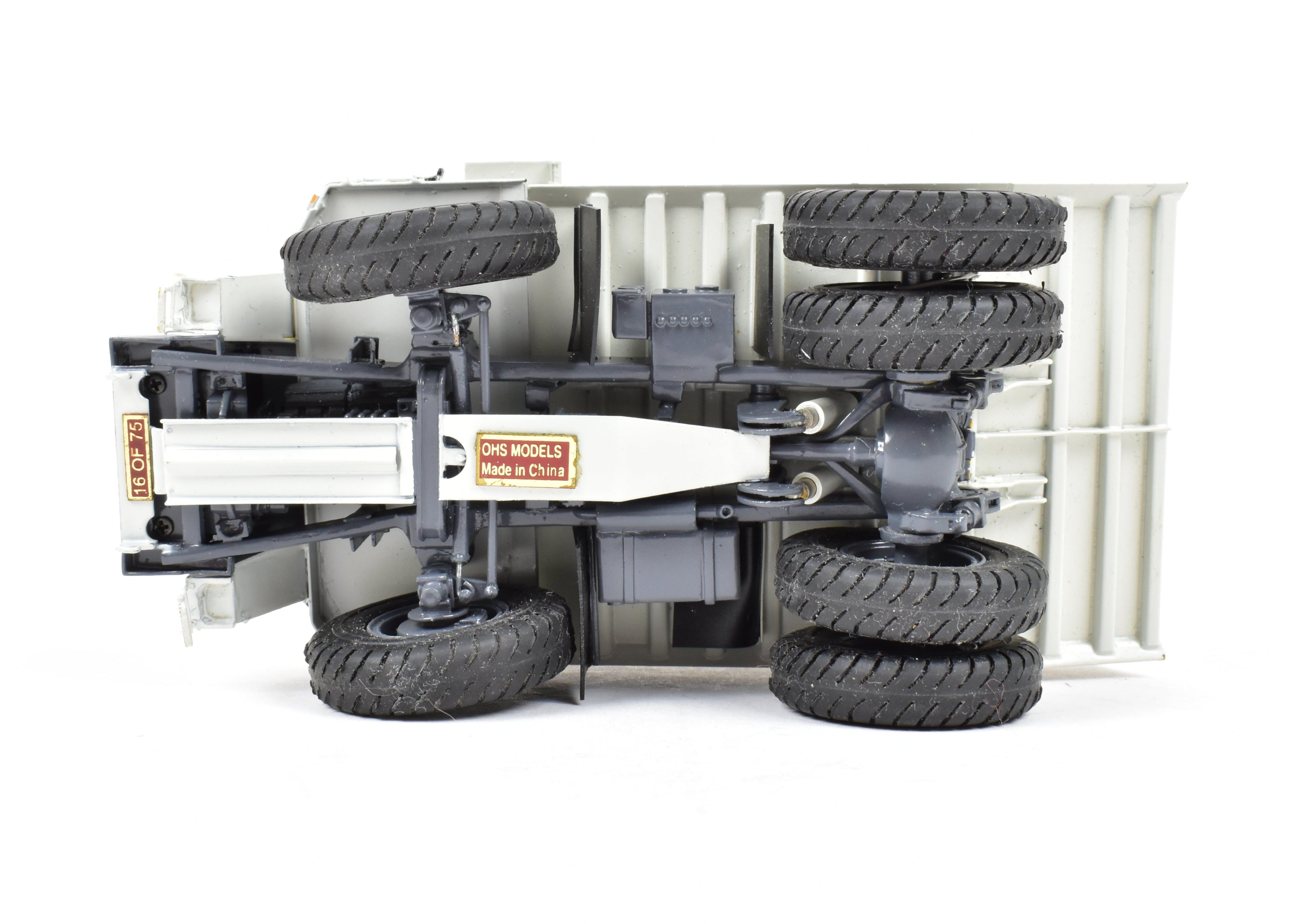HO Scale Brass Terex Mining TR-100 Mine Truck No. 873.2R in White Livery