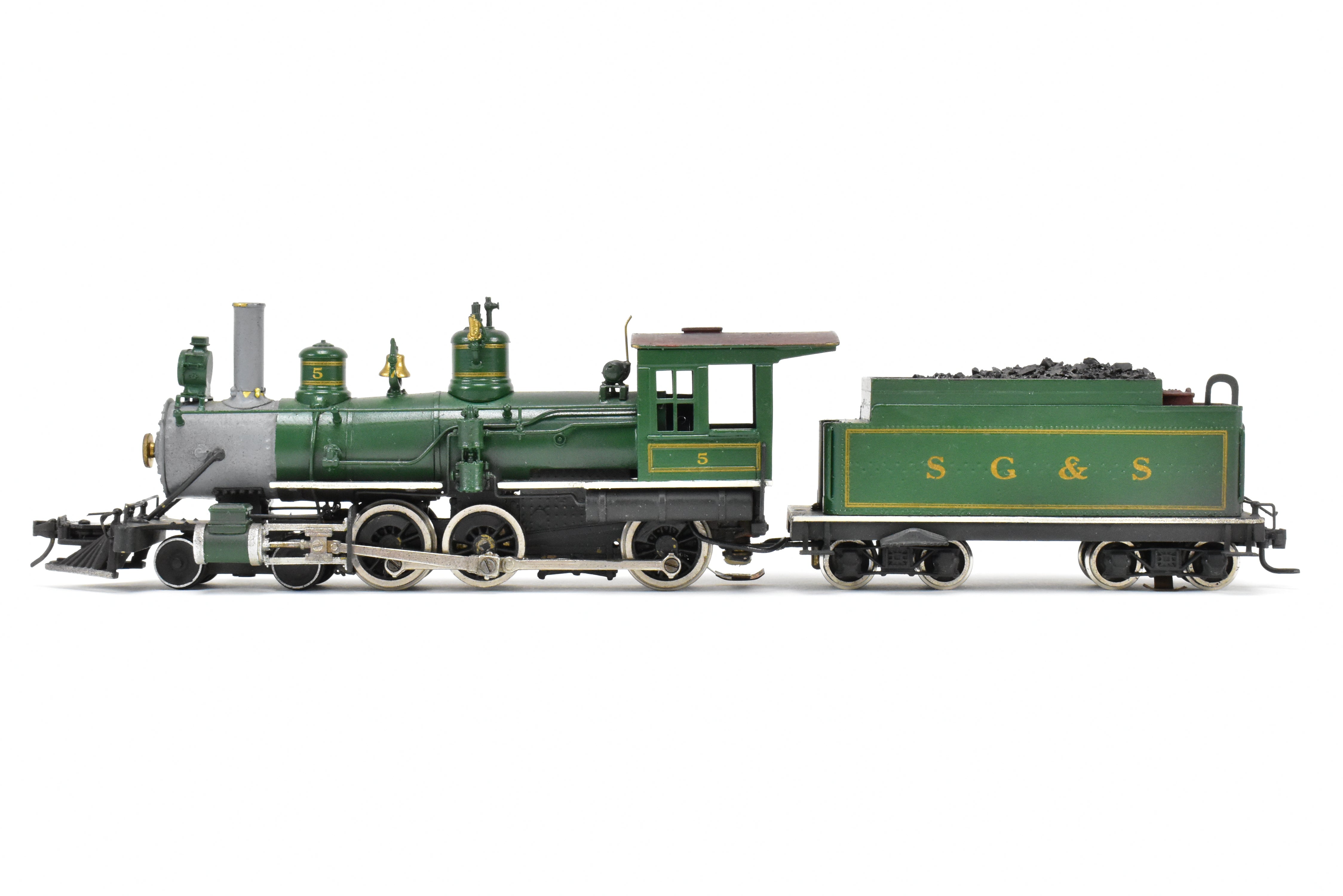 HOn3 Scale Brass Balboa D&RGW - Denver & Rio Grande Western T-12 4-6-0 Custom Built Locomotive with CP Private Road SG&S #5 and FED Tender, Featuring Can Motor Upgrade (AS-IS Condition)