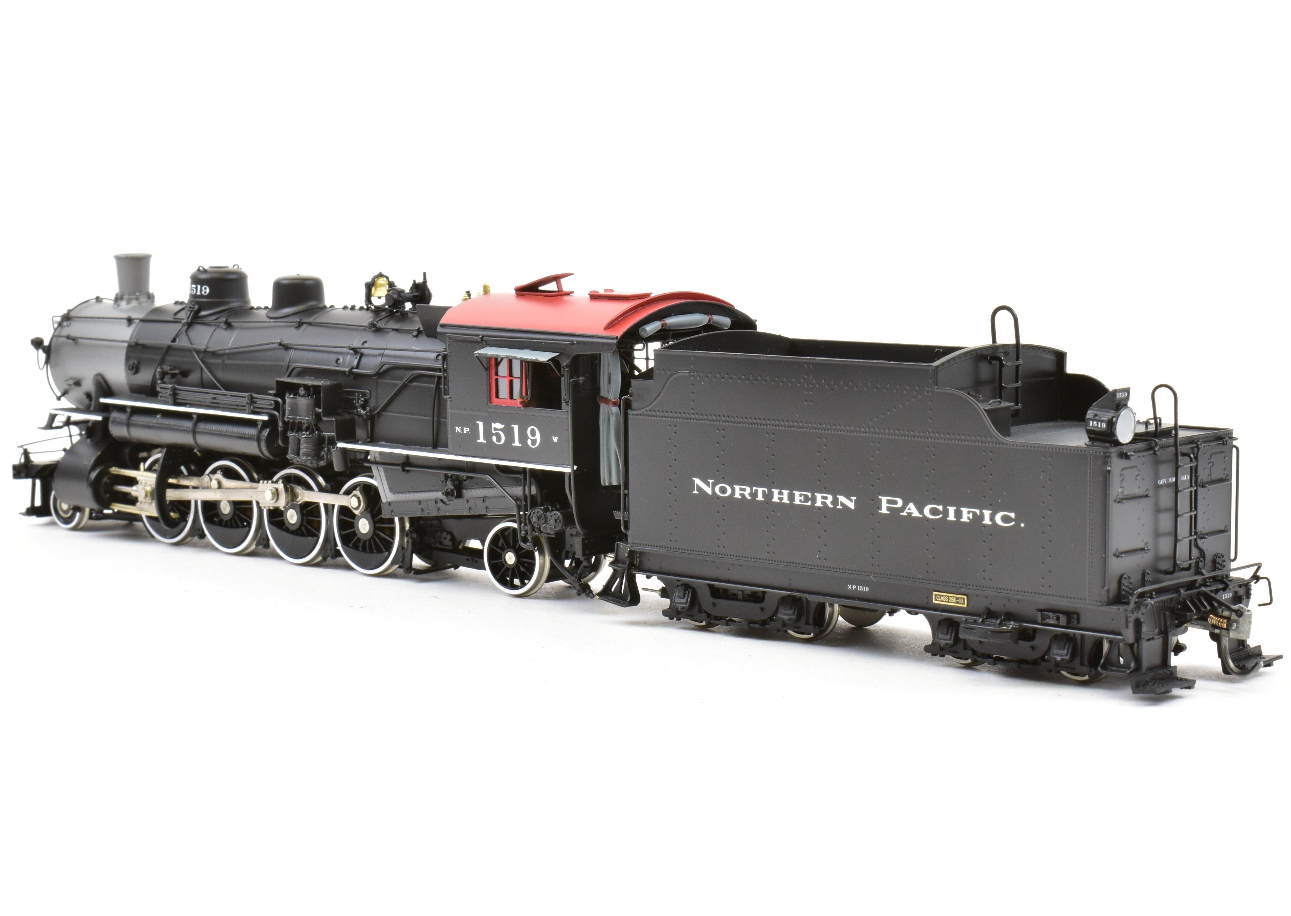 HO Scale Brass Northern Pacific Class W 2-8-2 Version 1A Painted Locomotive No. 1519 by W&R