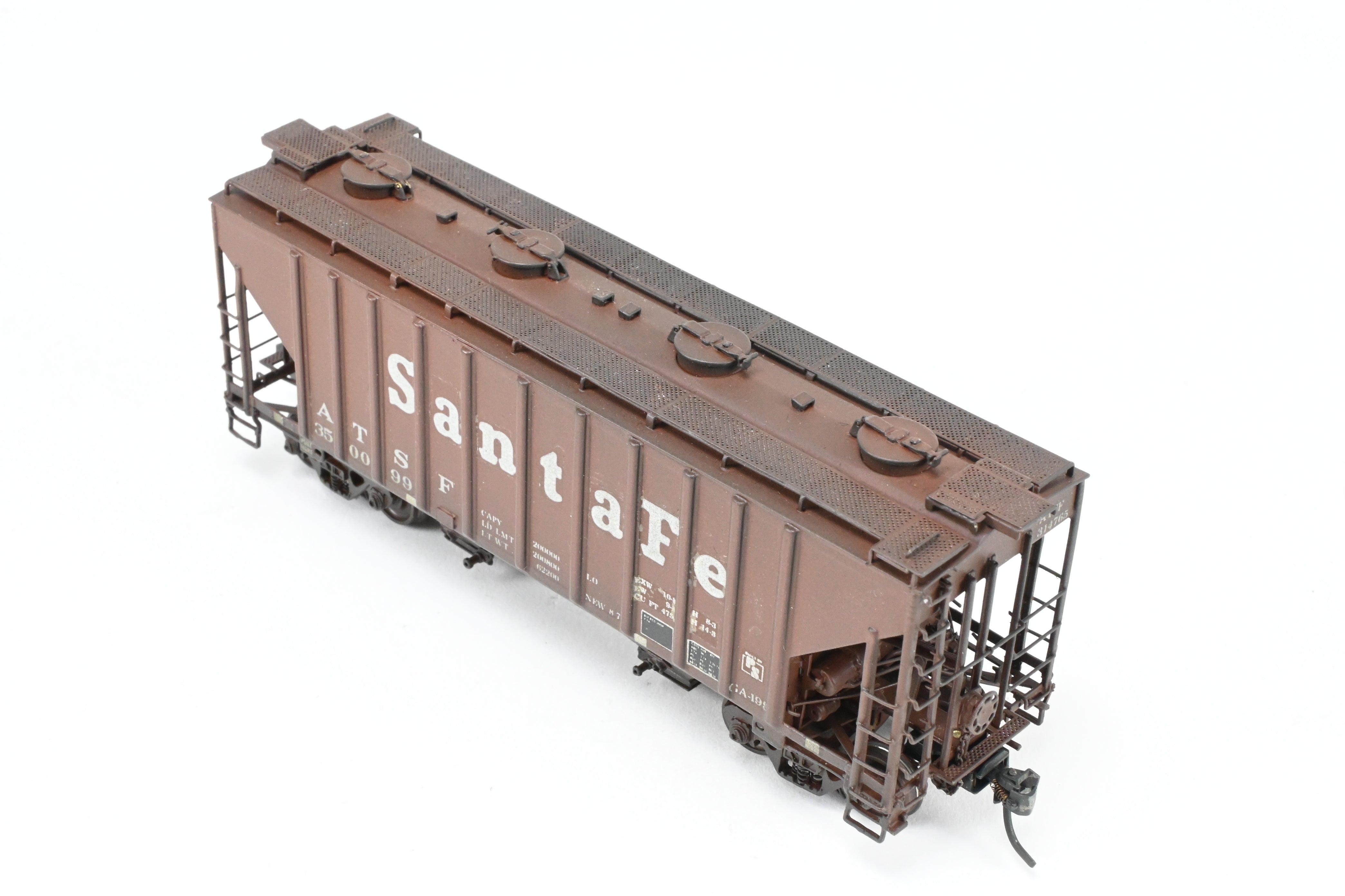 HO Brass OMI ATSF - Santa Fe 2-Bay Covered Hopper Model #350099