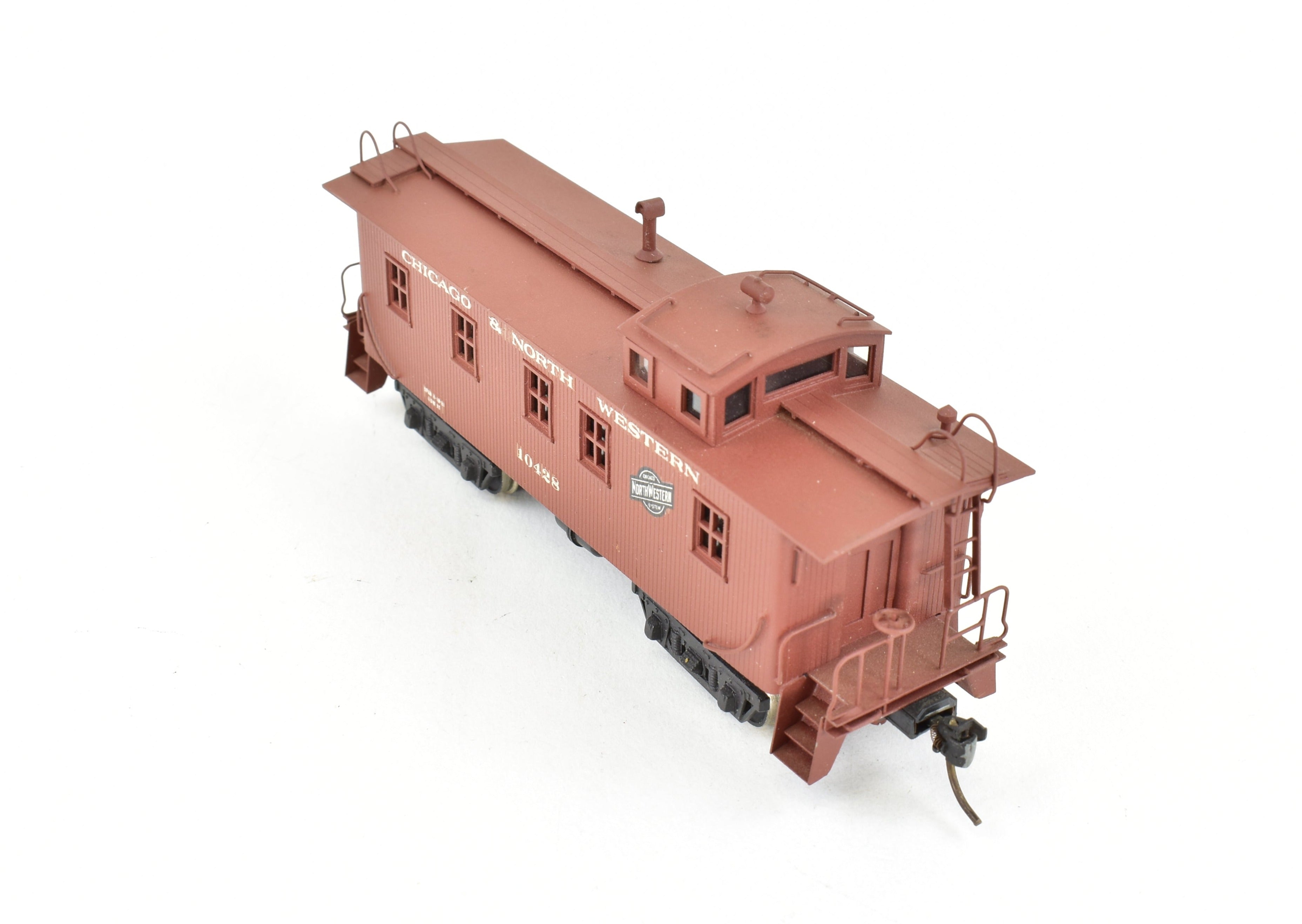 HO Scale Custom Painted Brass Wood Caboose Model by Trains Inc. for Chicago & North Western (C&NW) Railway