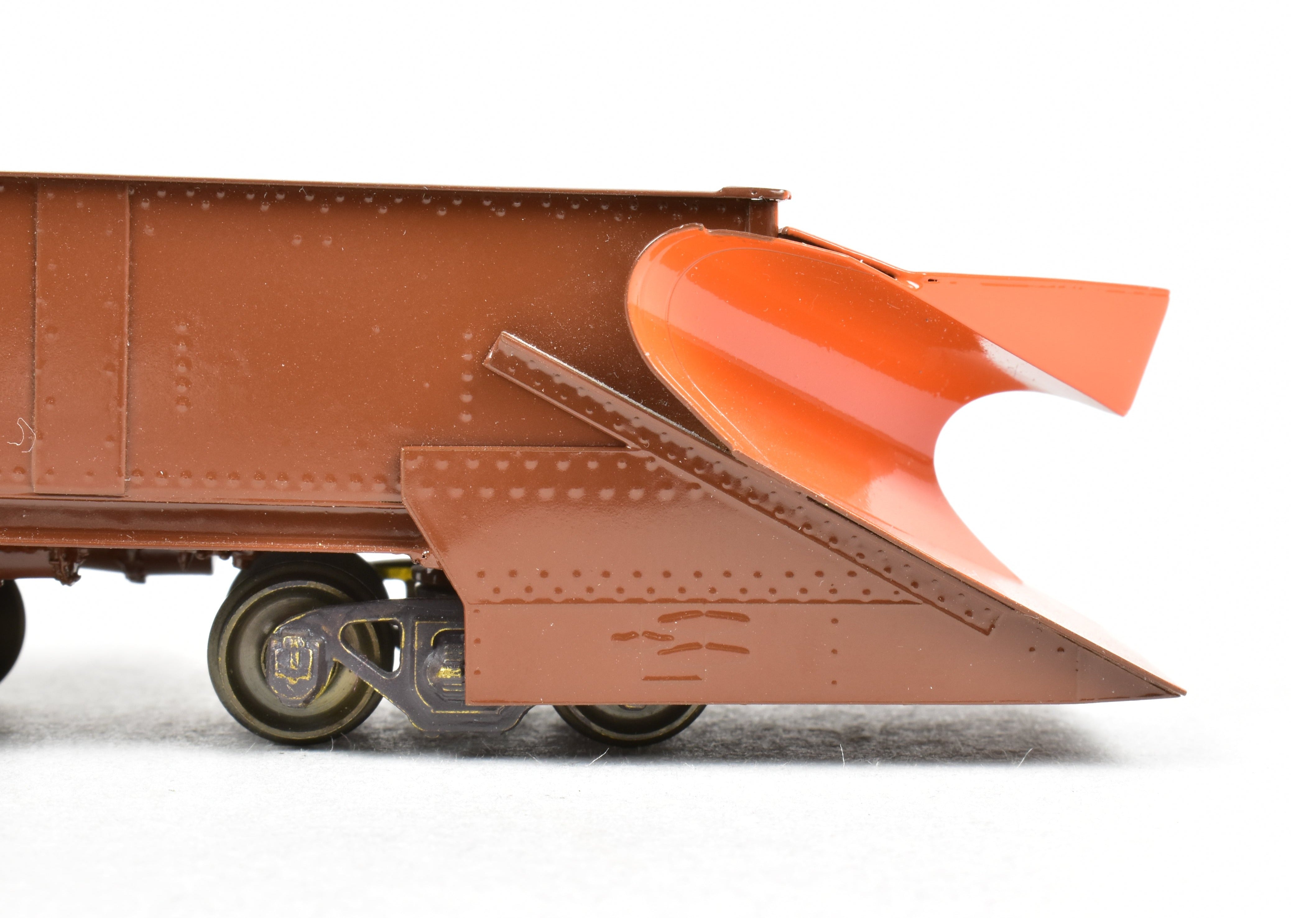 HO Scale Brass Hallmark Models Custom - Painted Missouri Pacific Snow Plow Model