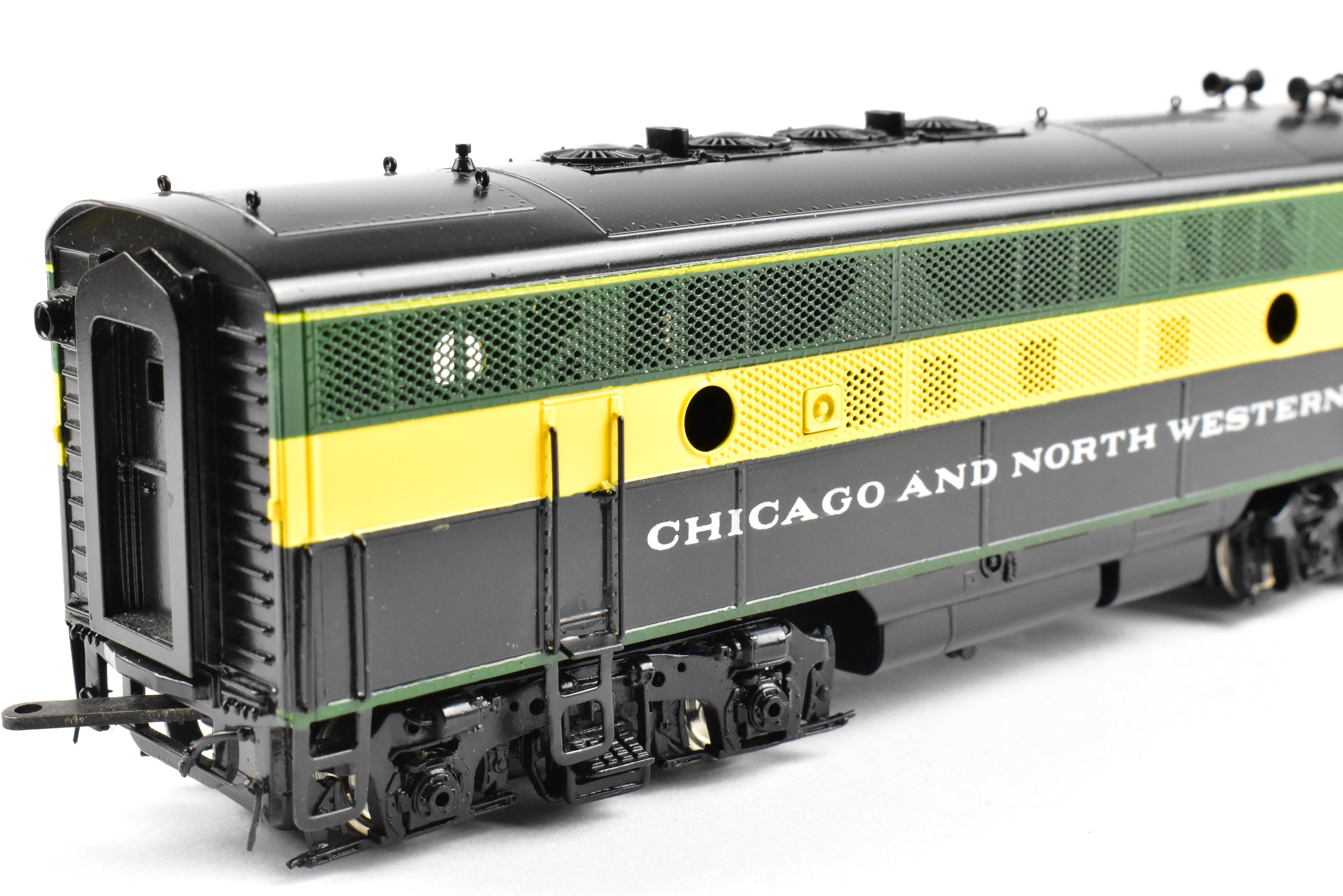 HO Scale Brass Model Train - Chicago and Northwestern EMD F3A/F3A PH II 1500 HP 2-Unit Set in C&NW's Freight Scheme (Oriental Limited)
