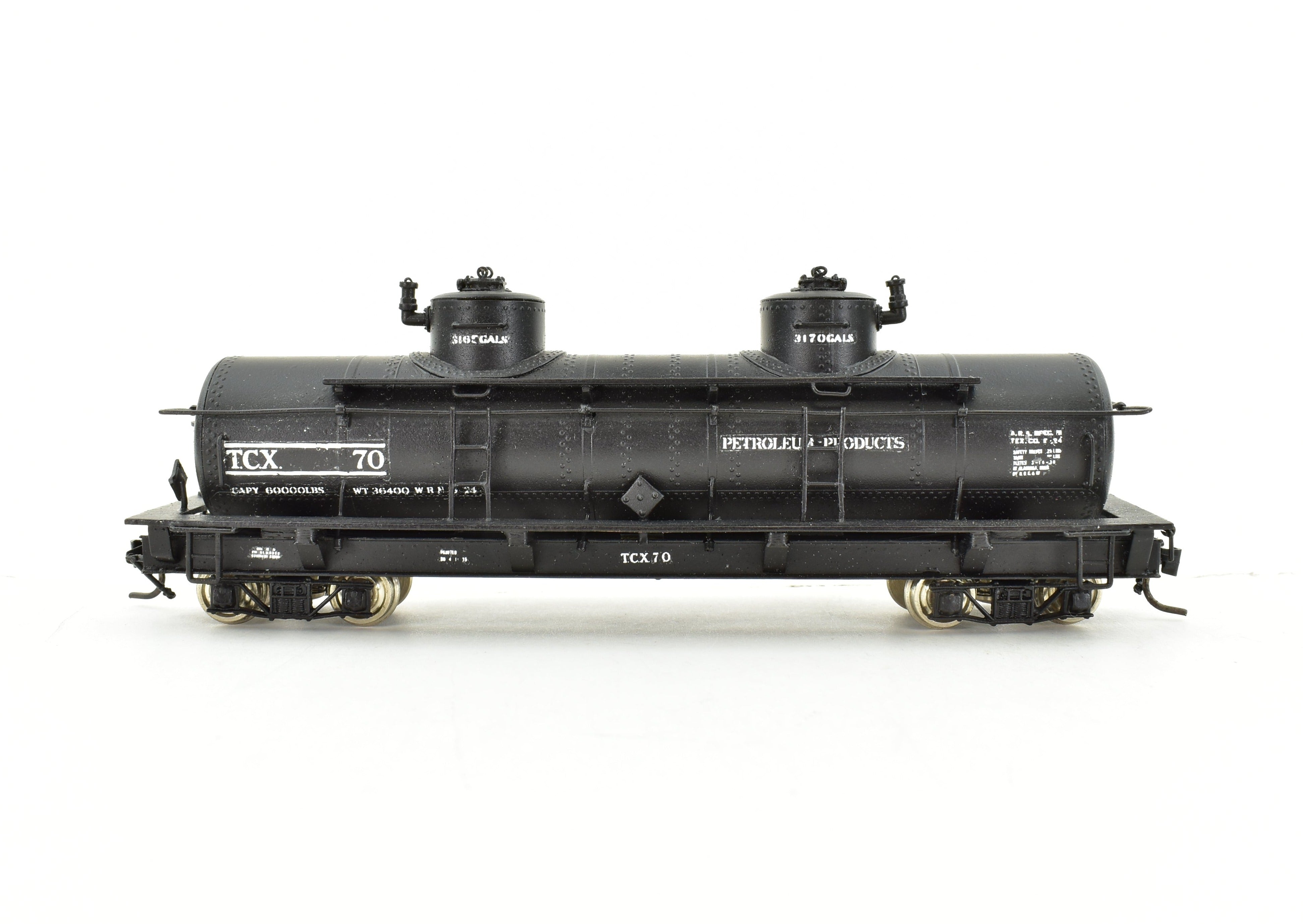 HOn3 Custom Painted Brass Texaco Oil Bunker Tank Car TCX #70 by Westside Model Co.