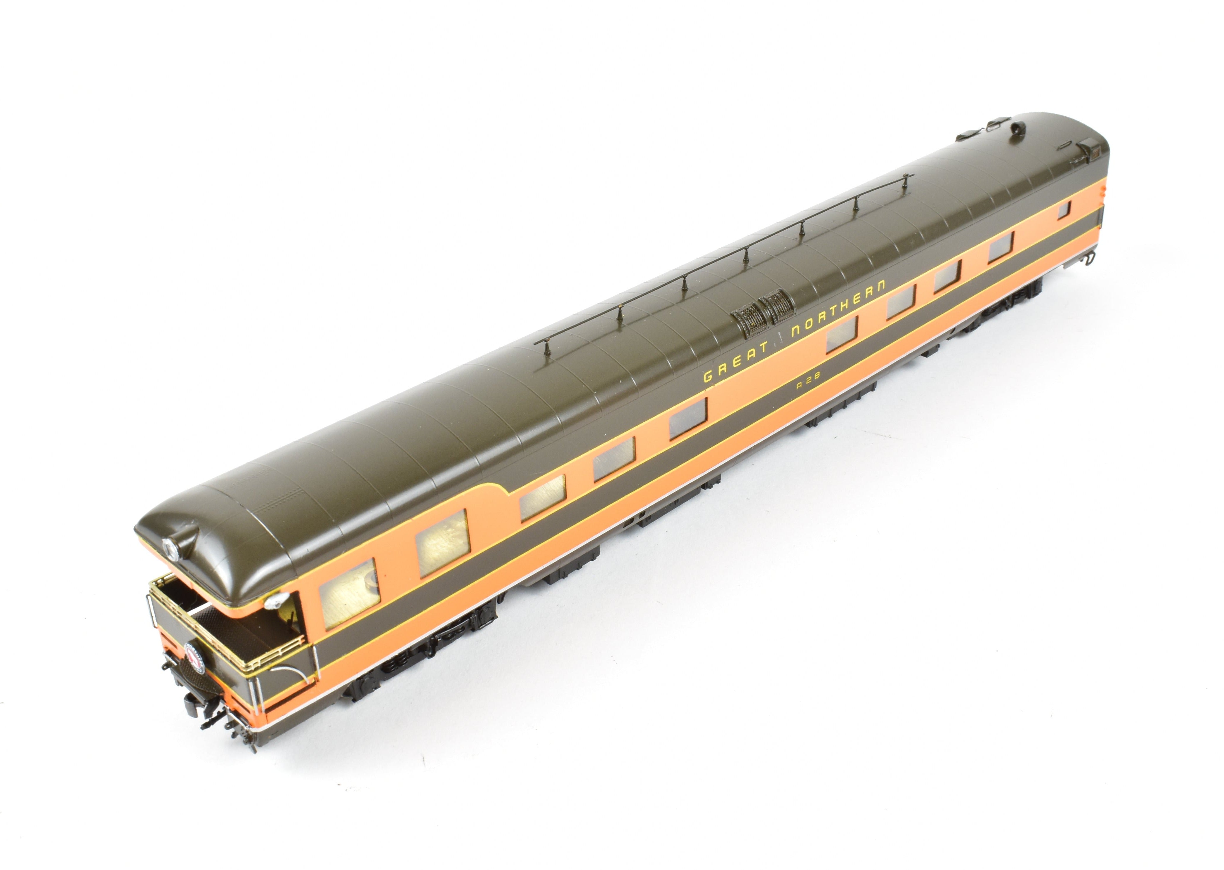 HO Scale Brass W&R Enterprises Great Northern Business Car A28 Custom Painted for Empire Builder Model Train Car