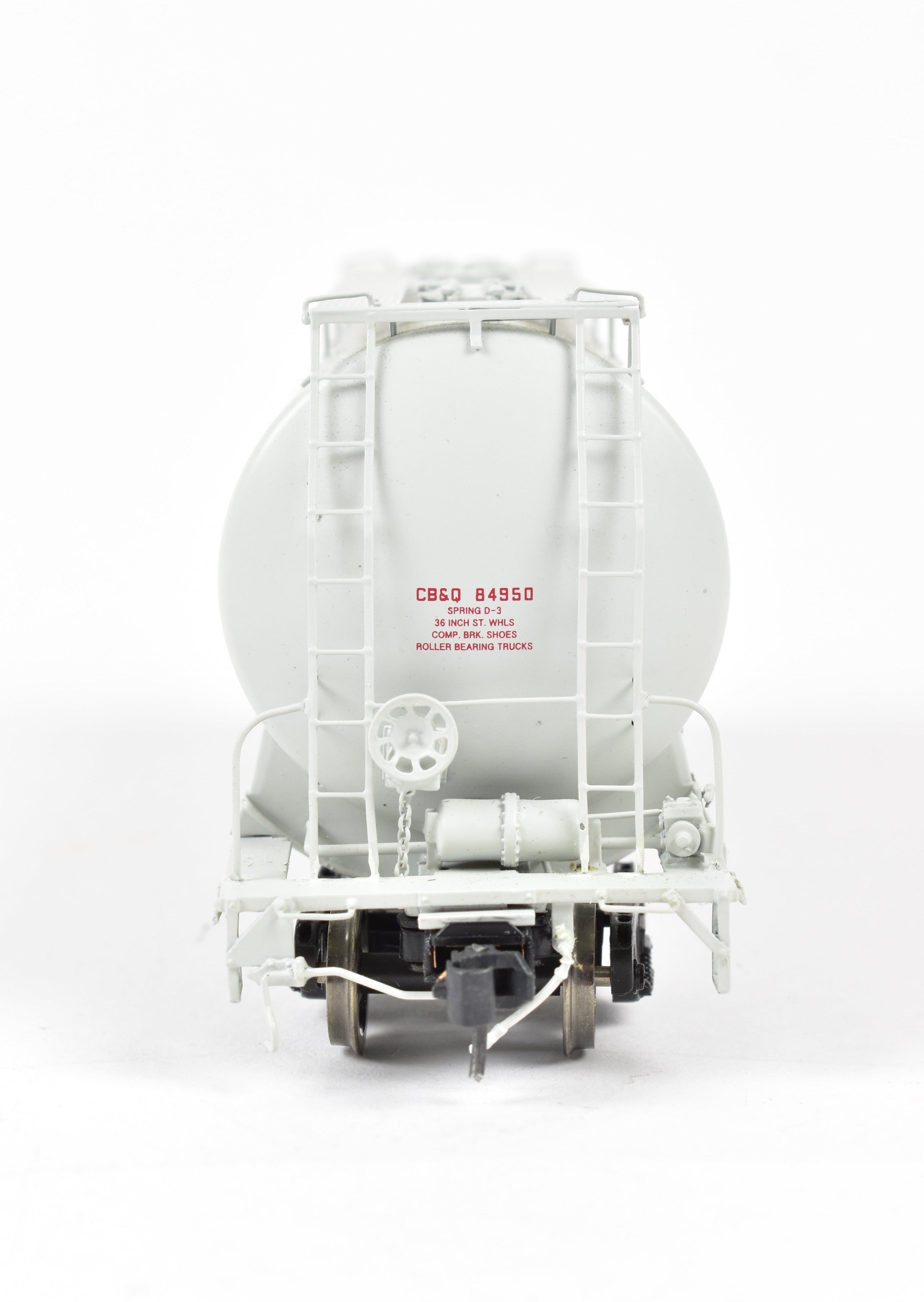 High - Quality HO Scale Brass Construction CON Railway Classics CB&Q - Burlington Route GATX Pressure Slide Whale Belly Cement Hopper Model FP CB&Q 84950