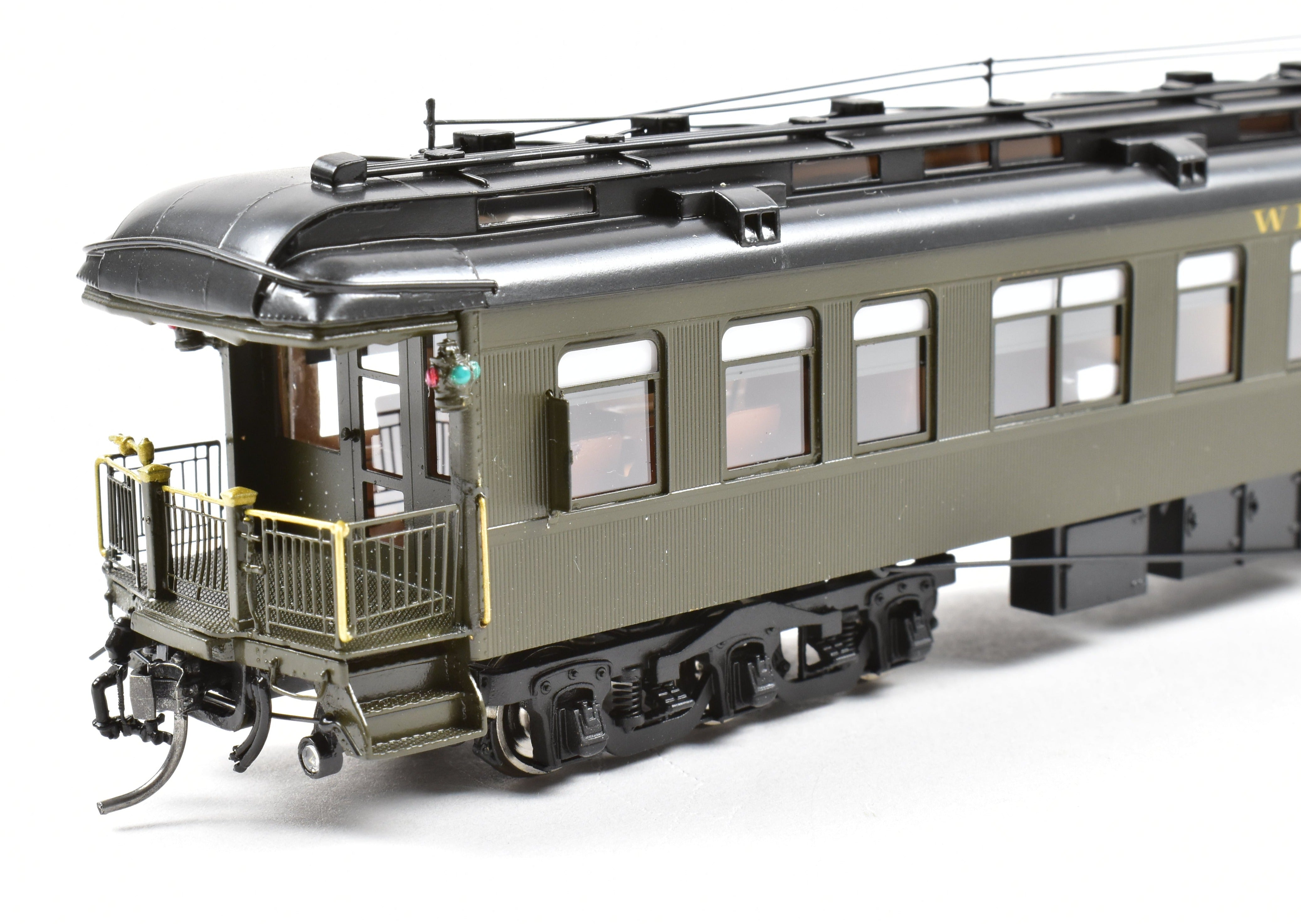 High - Quality HO Scale New Brass Model of North Bank Line Western Pacific Business Car #103 in Pullman Green