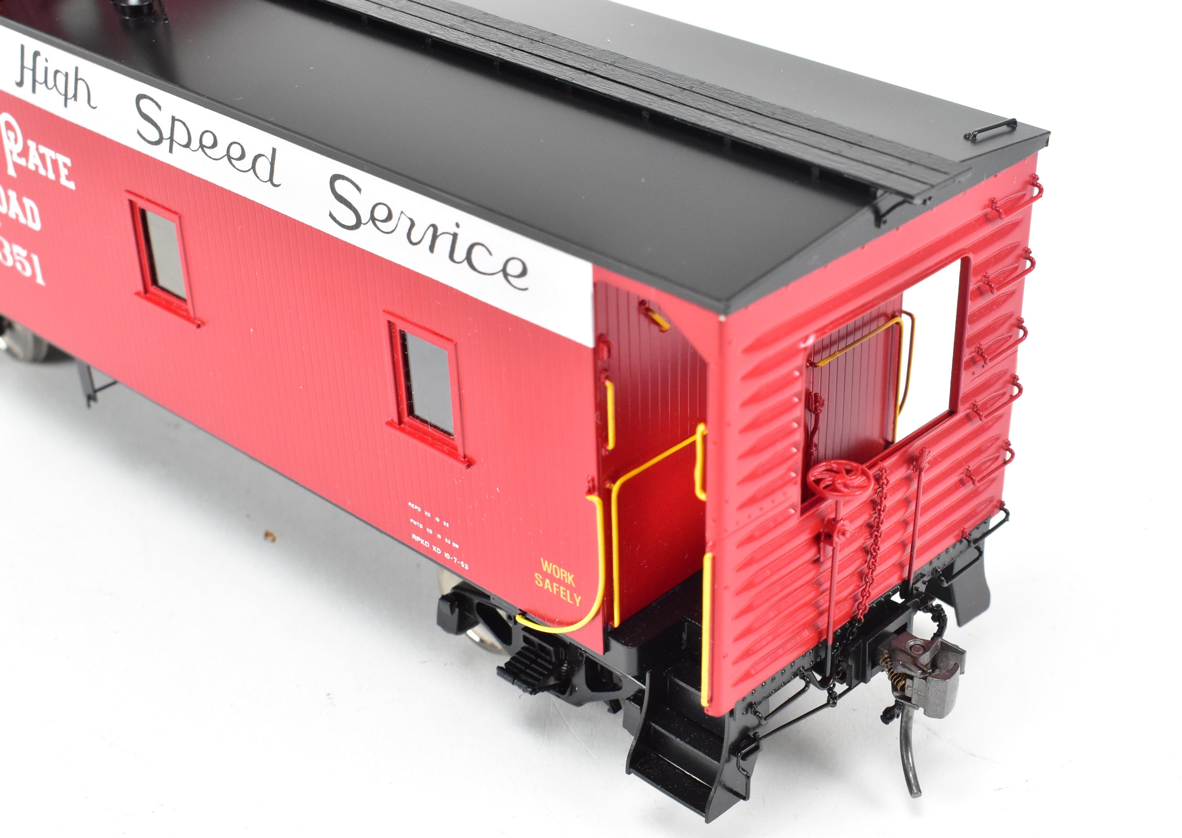 O Scale Model Train Collectible - Brass OMI (Overland Models, Inc.)/NPM NKP (Nickel Plate Road) 1300 Caboose with Factory Paint, Serial No. 1351, Without Original Box