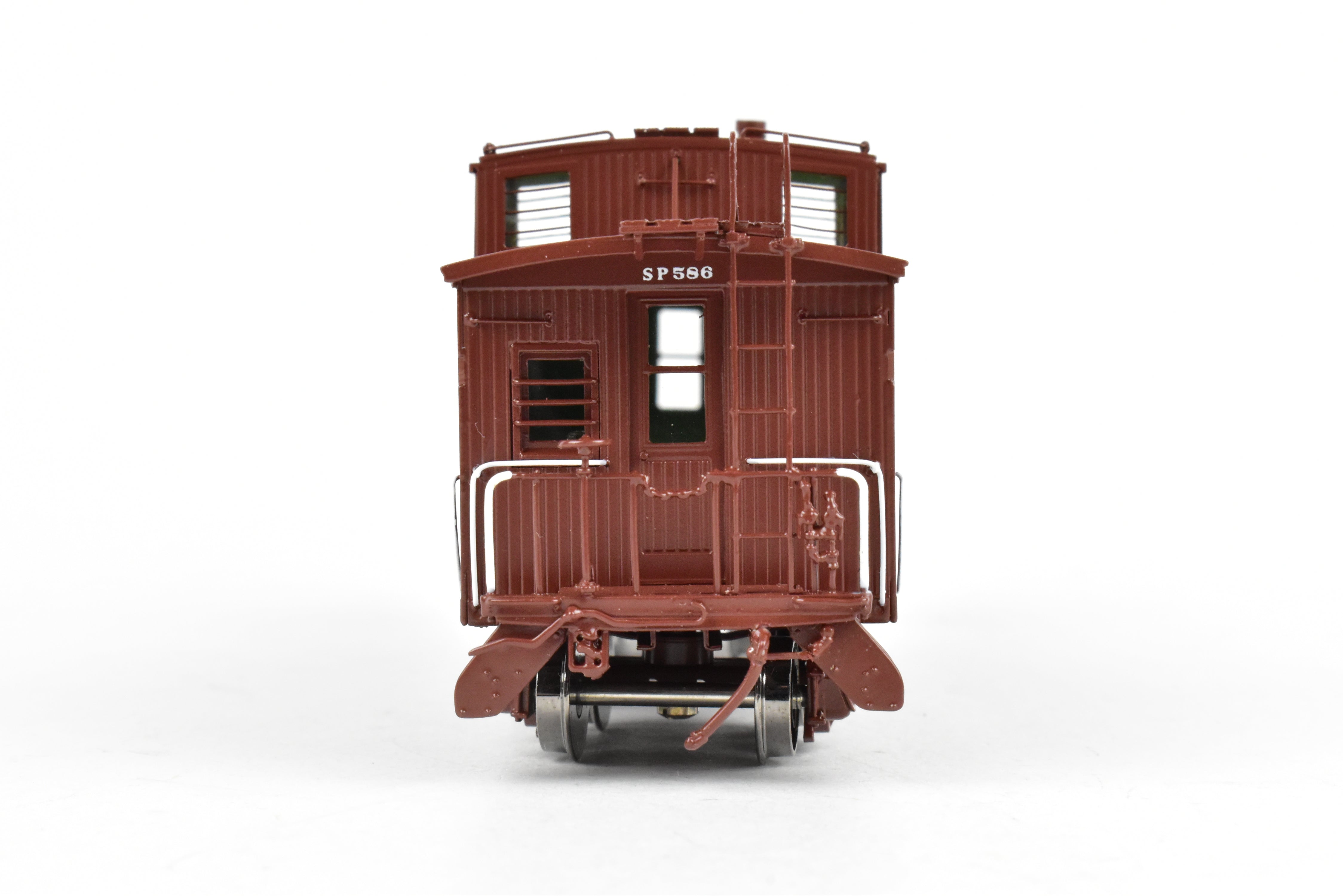 HO Scale Brass Model Train - Southern Pacific Wood Side Caboose, Straight Side Cupola Class C - 30 - 1 FP No. 586 by Challenger Imports