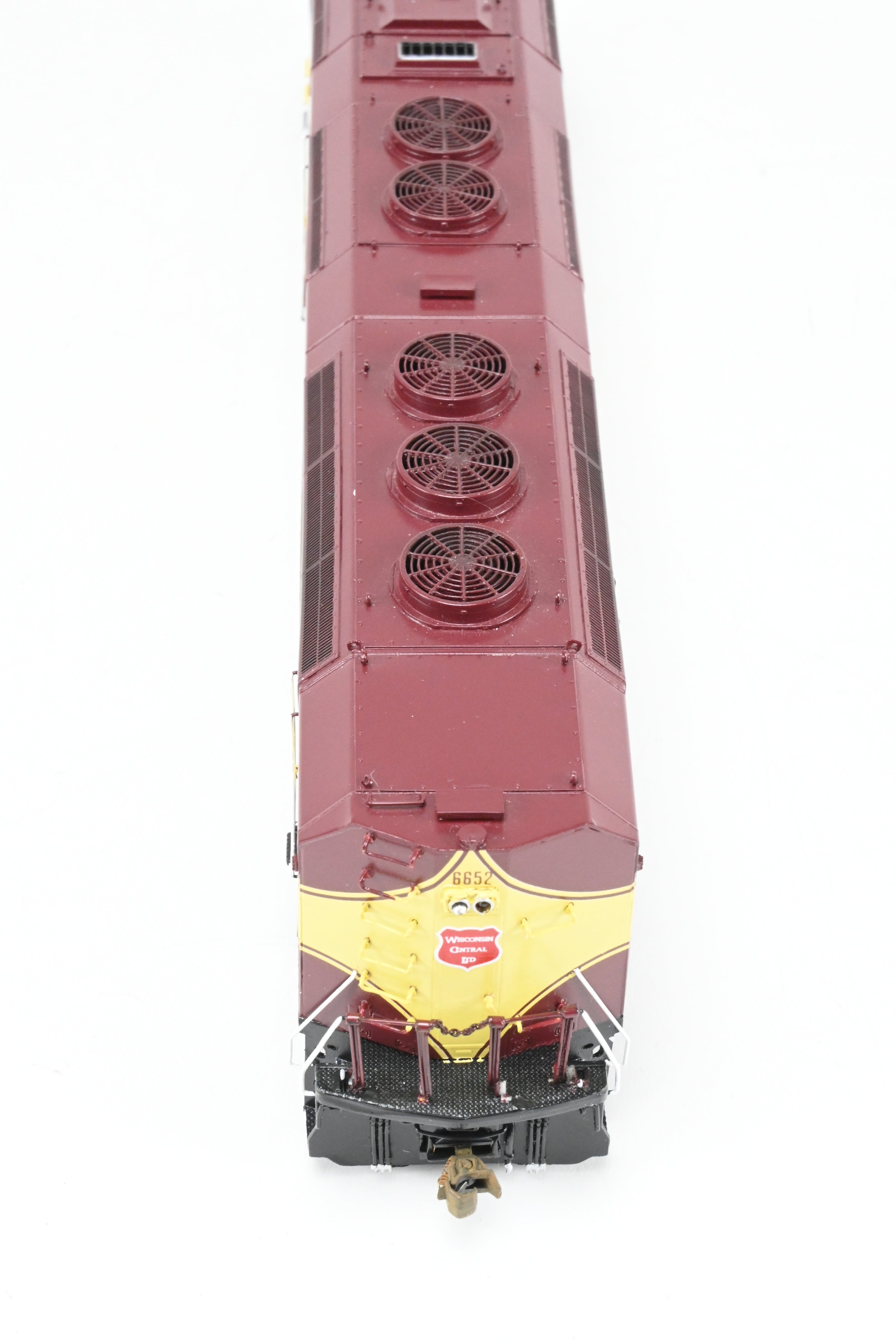 HO Brass OMI - Overland Models' Wisconsin Central EMD FP45 #6652 Maroon/Yellow w/Lights