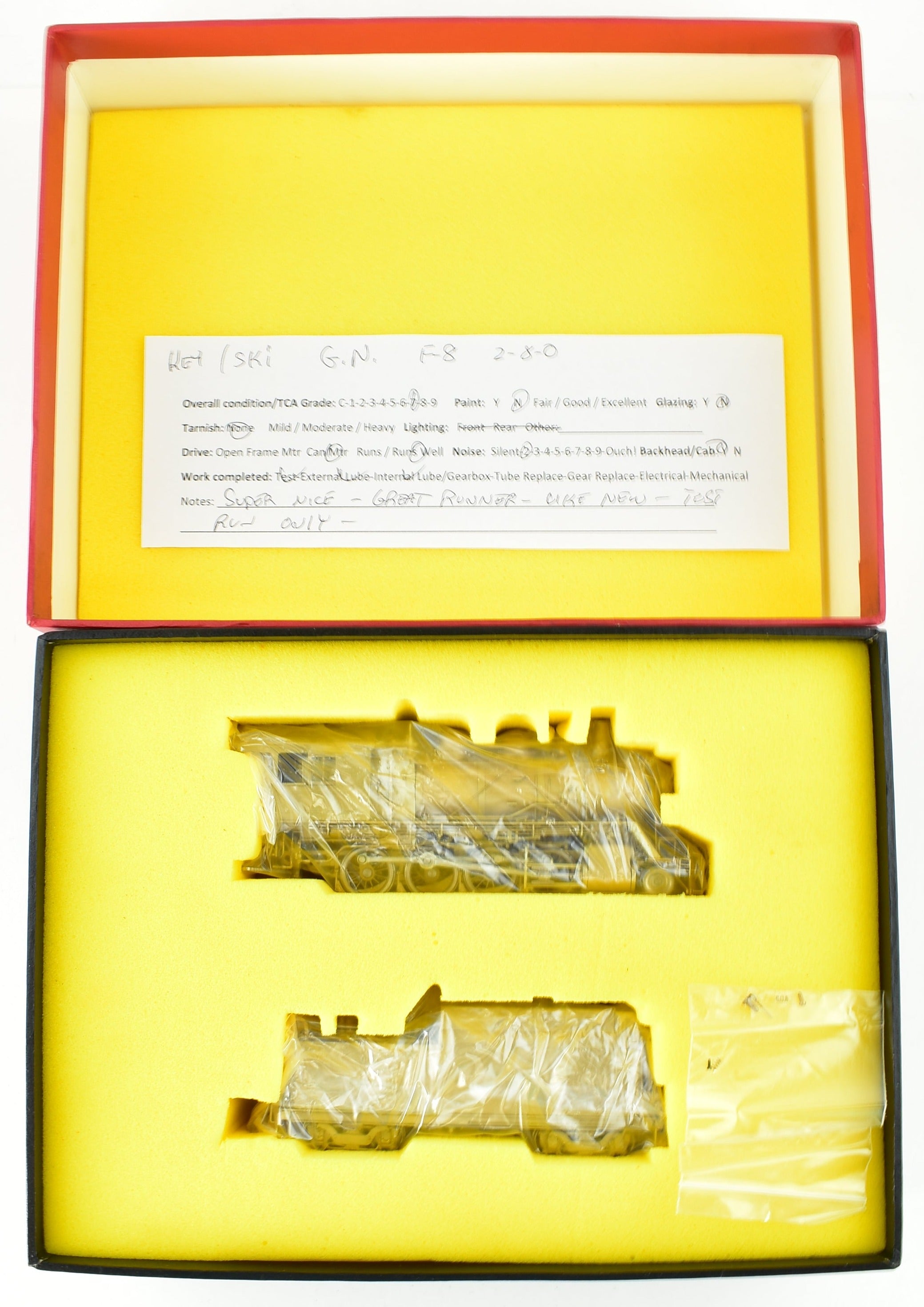 HO Scale Brass Key Imports Great Northern 2-8-0 Class F-8 Model Train Locomotive
