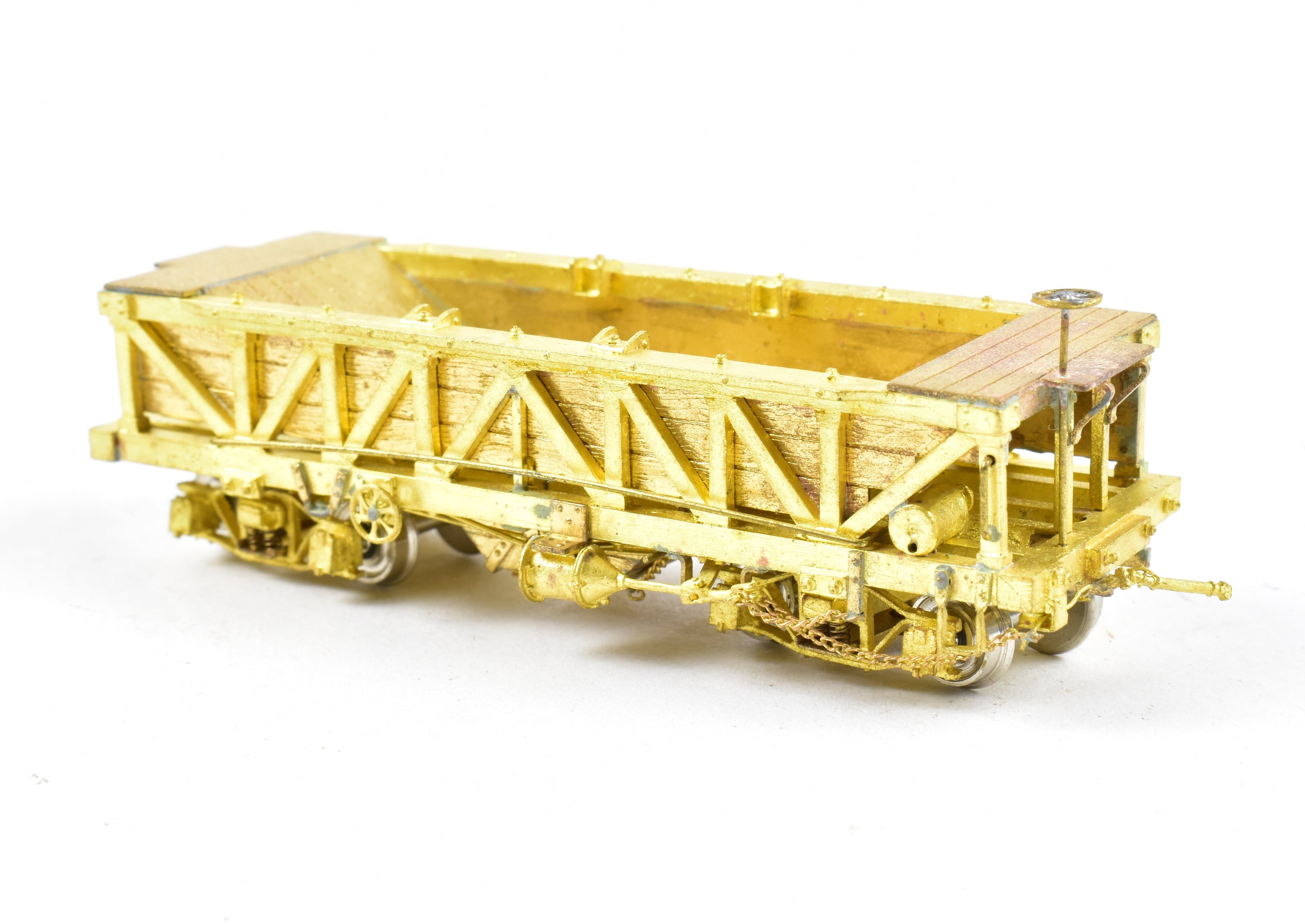 HOn3 Brass OMI Rock Car with Sprung Trucks from Overland Models in Great Condition