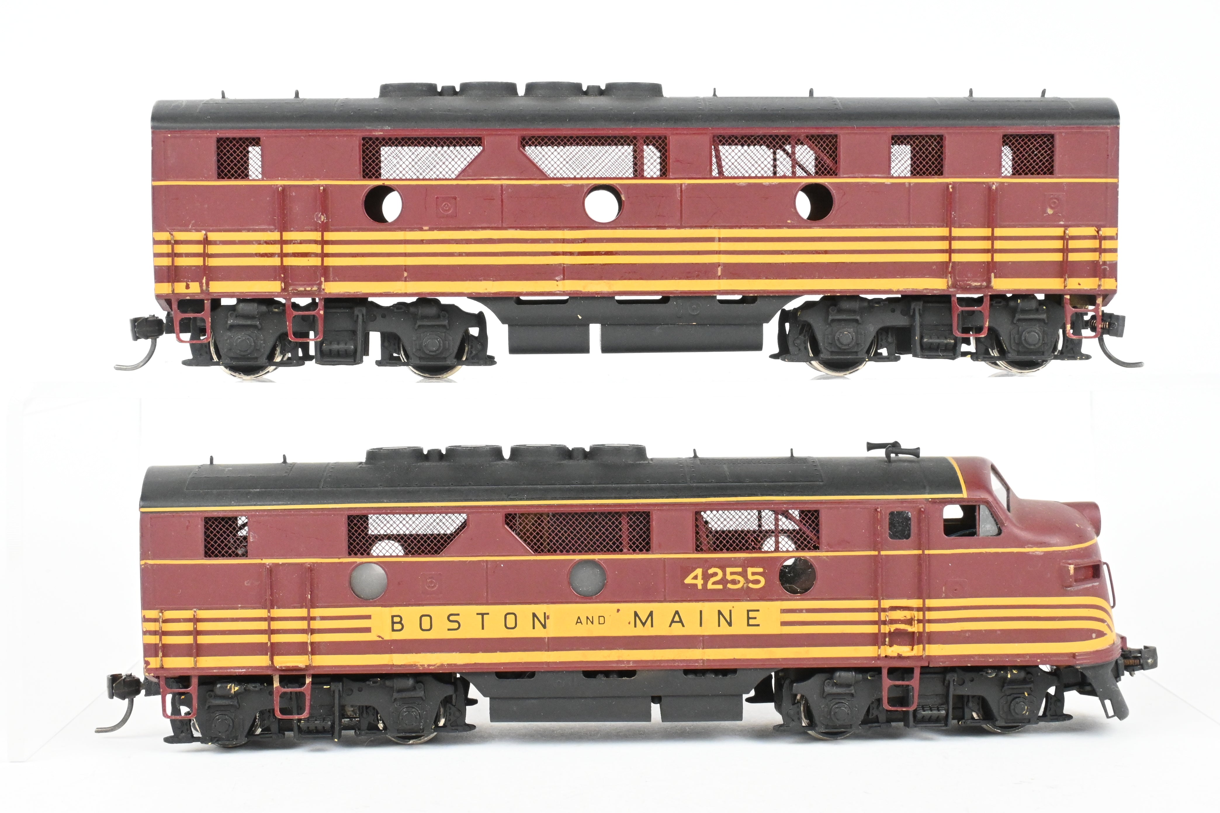 HO Scale Brass Hallmark B&M Boston & Maine EMD F3 A/B Set - Powered A, Unpowered B