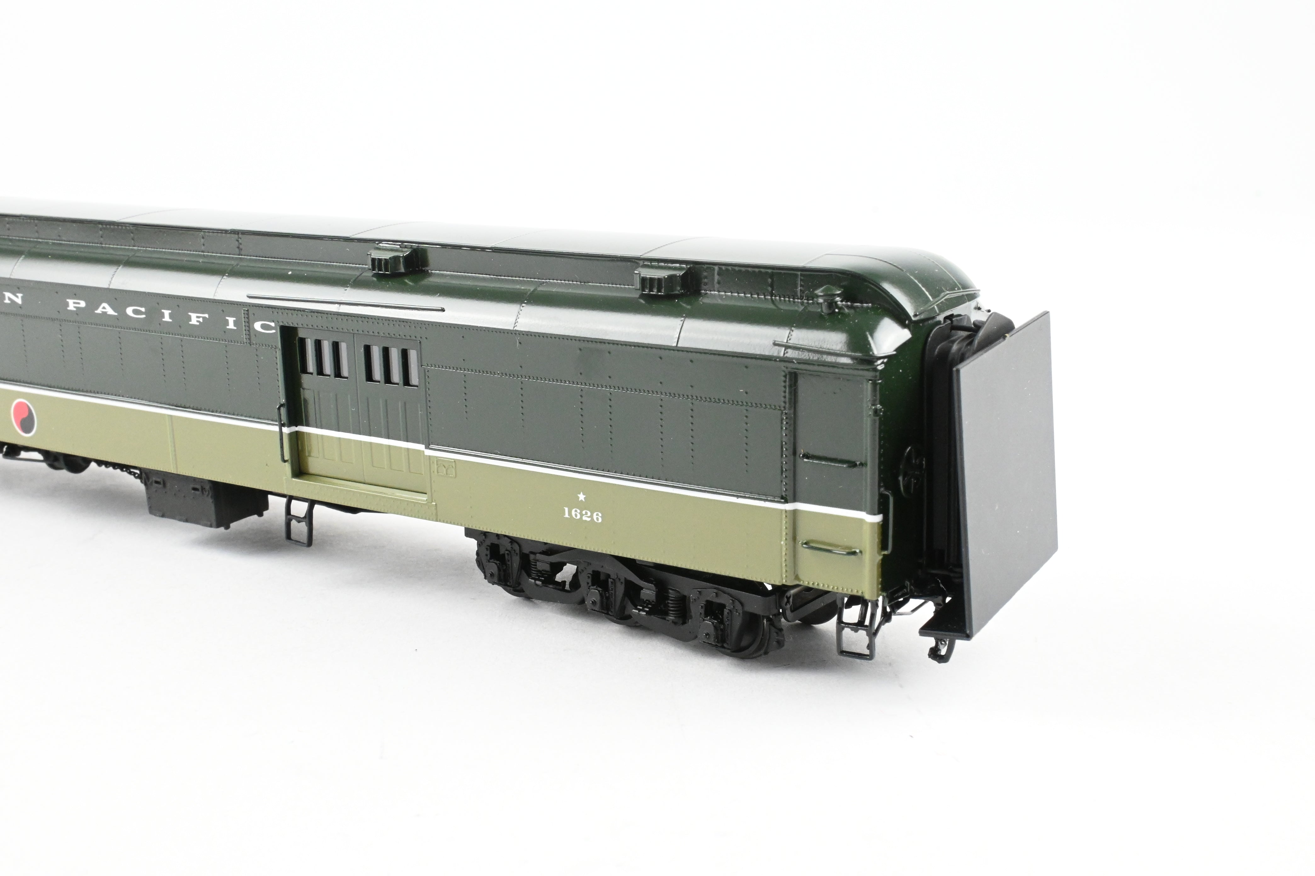 HO Scale Brass Model Train Baggage Car by W&R Enterprises - Northern Pacific Baggage Car Featuring Wood Doors, FP Loewy Design, No. 1626
