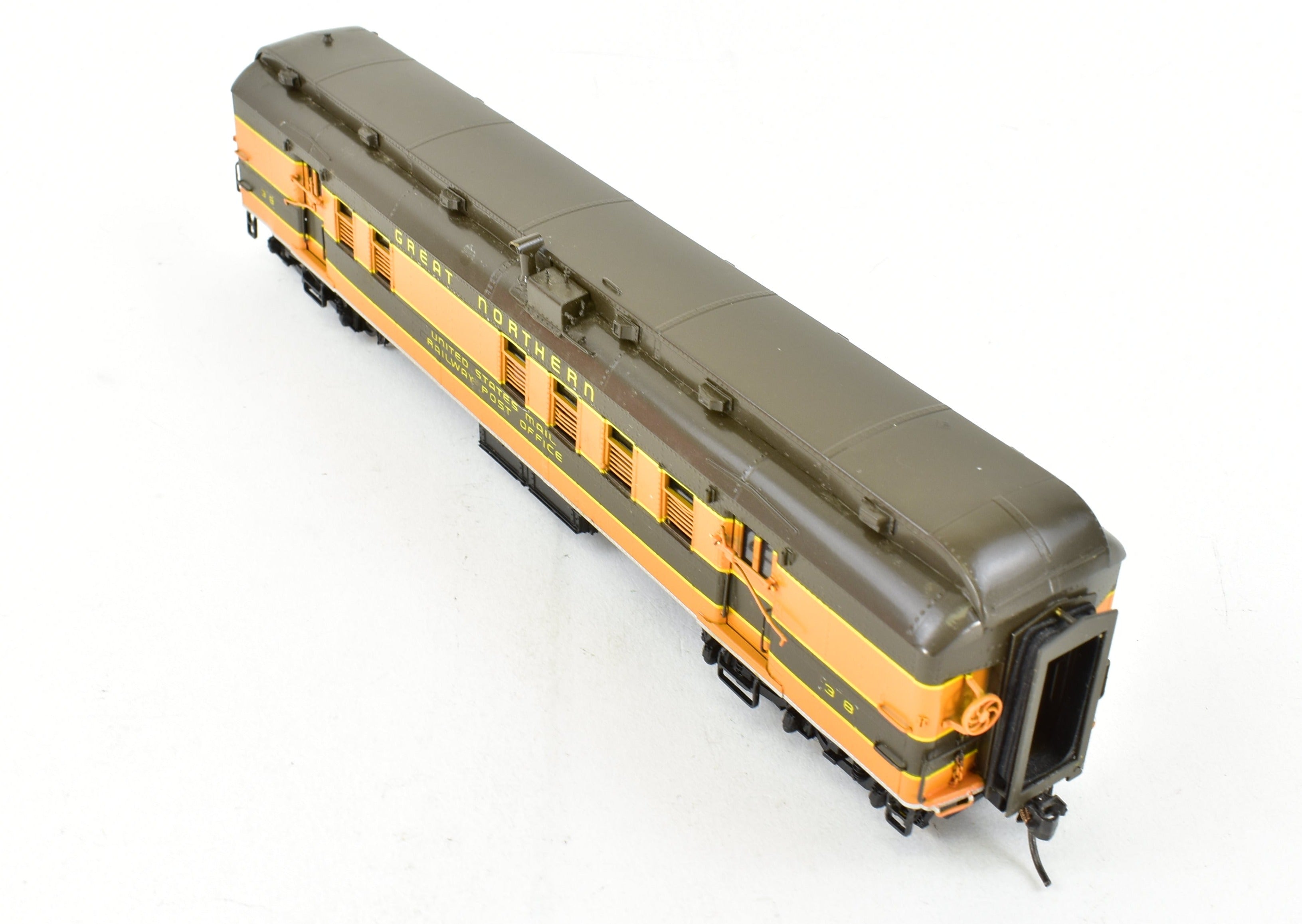 HO Scale Brass Precision Scale Co. (PSC) Custom Painted Great Northern Heavyweight Full Railway Post Office Model Train Car