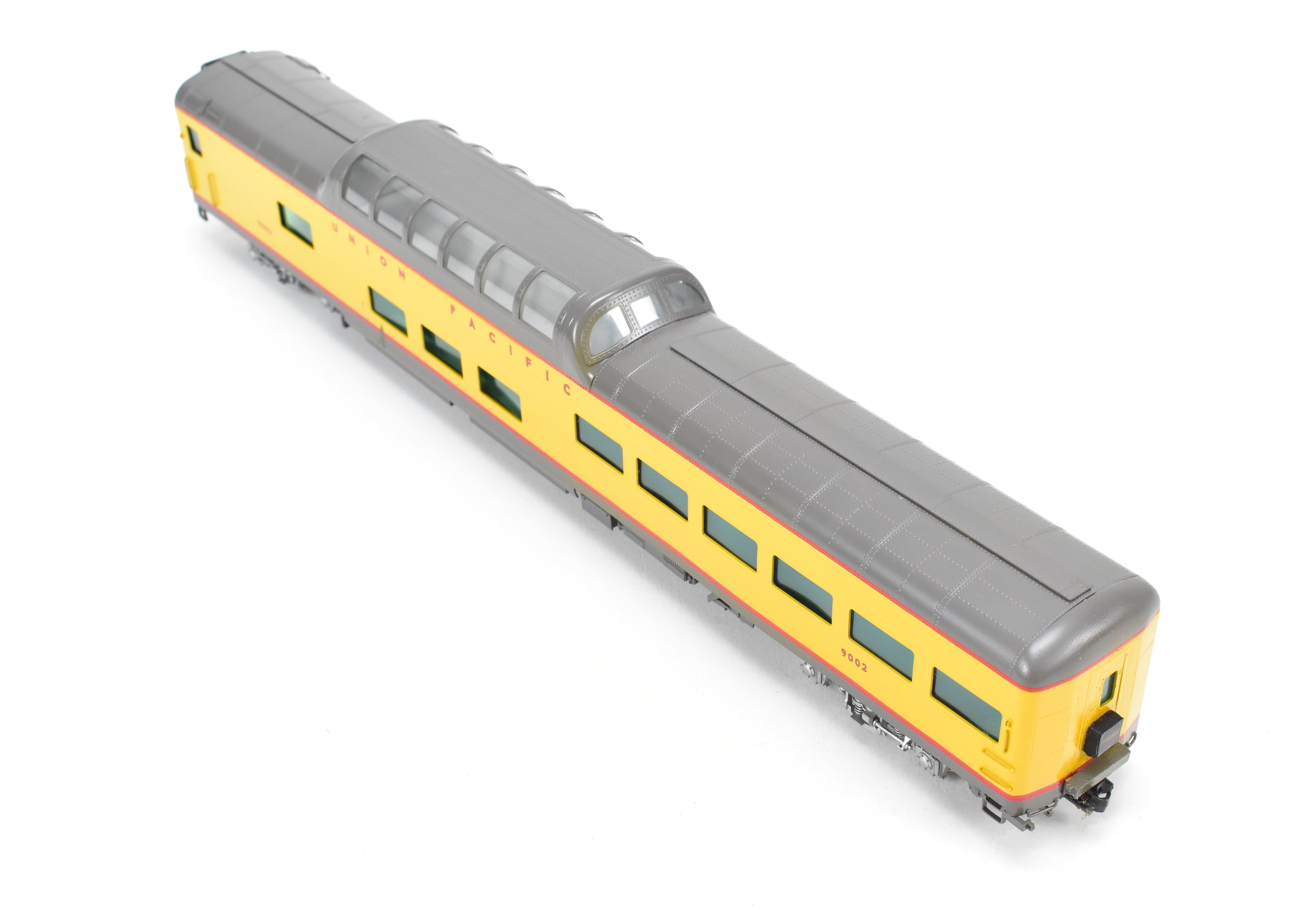 HO Scale Brass Model - Wasatch Model Co. Union Pacific ACF 1955 9000 Series Dome Lounge Observation Car Modified for Mid - Train Service, Car Number #9002