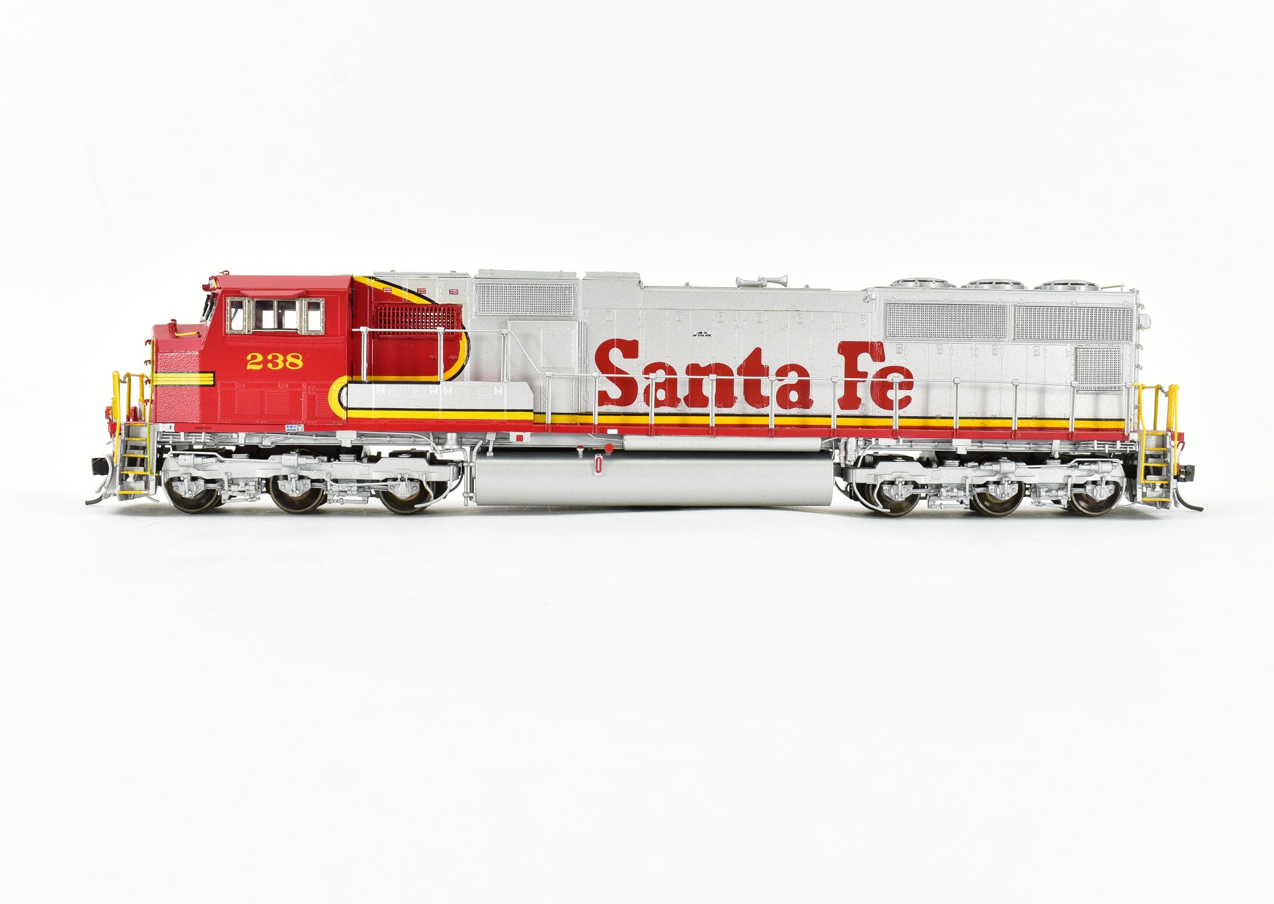 HO Scale Brass Locomotive - Overland Models, Inc. ATSF - Santa Fe EMD SD75M FP, Factory-Painted and Lettered No. 238