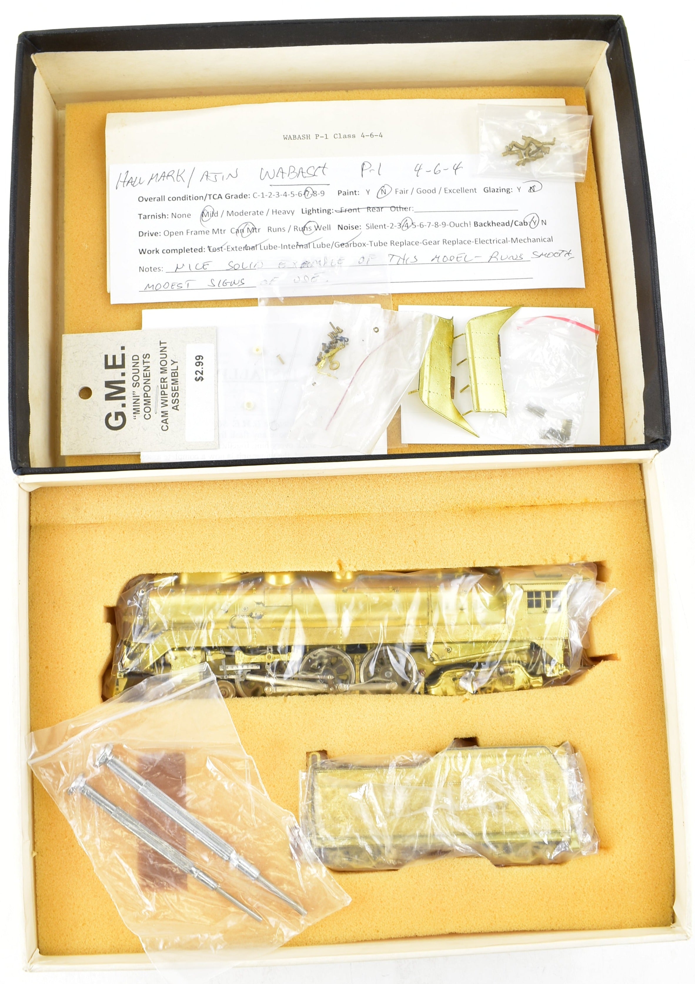 HO Scale Brass Hallmark WAB - Wabash Class P1 4-6-4 Semi-Streamlined Hudson Model